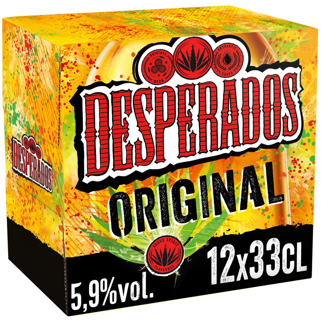 DESPERADOS Bière Original aromatisée tequila 5,9% pack bouteilles 12x33cl