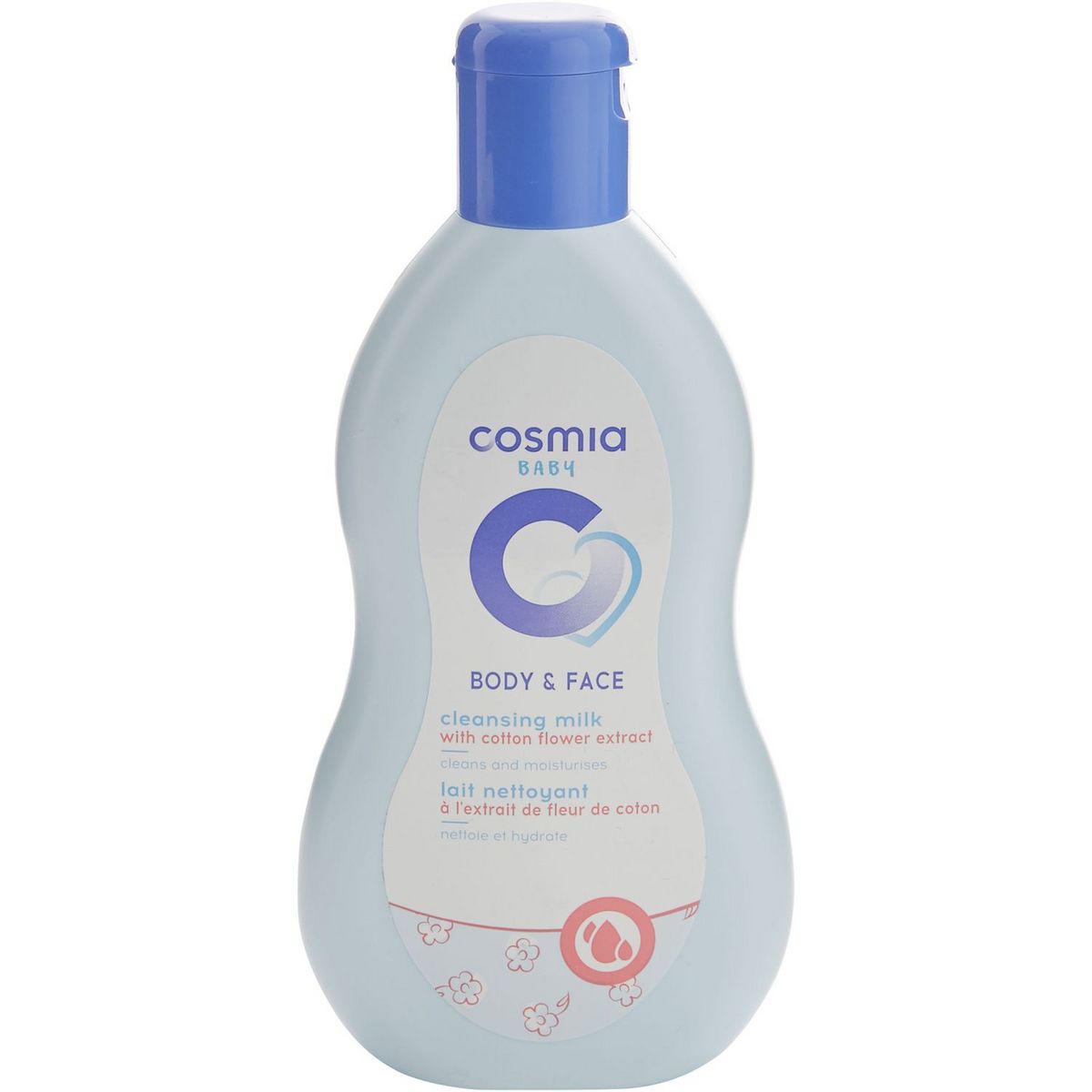COSMIA BABY Lait nettoyant visage et corps à l'extrait de fleur de coton 250ml