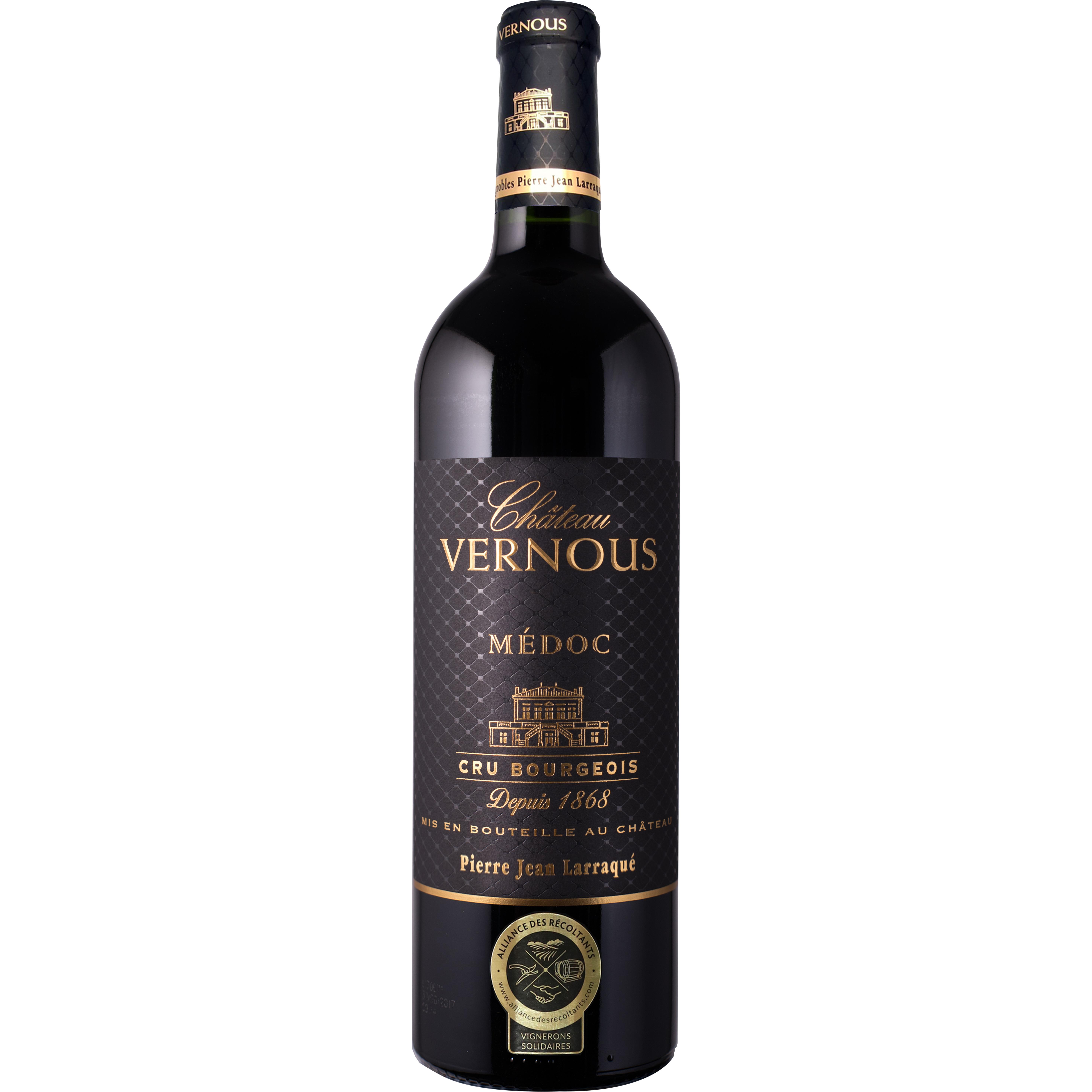 Voir la diapositive 2 : AOP Médoc Château Vernous rouge 75cl