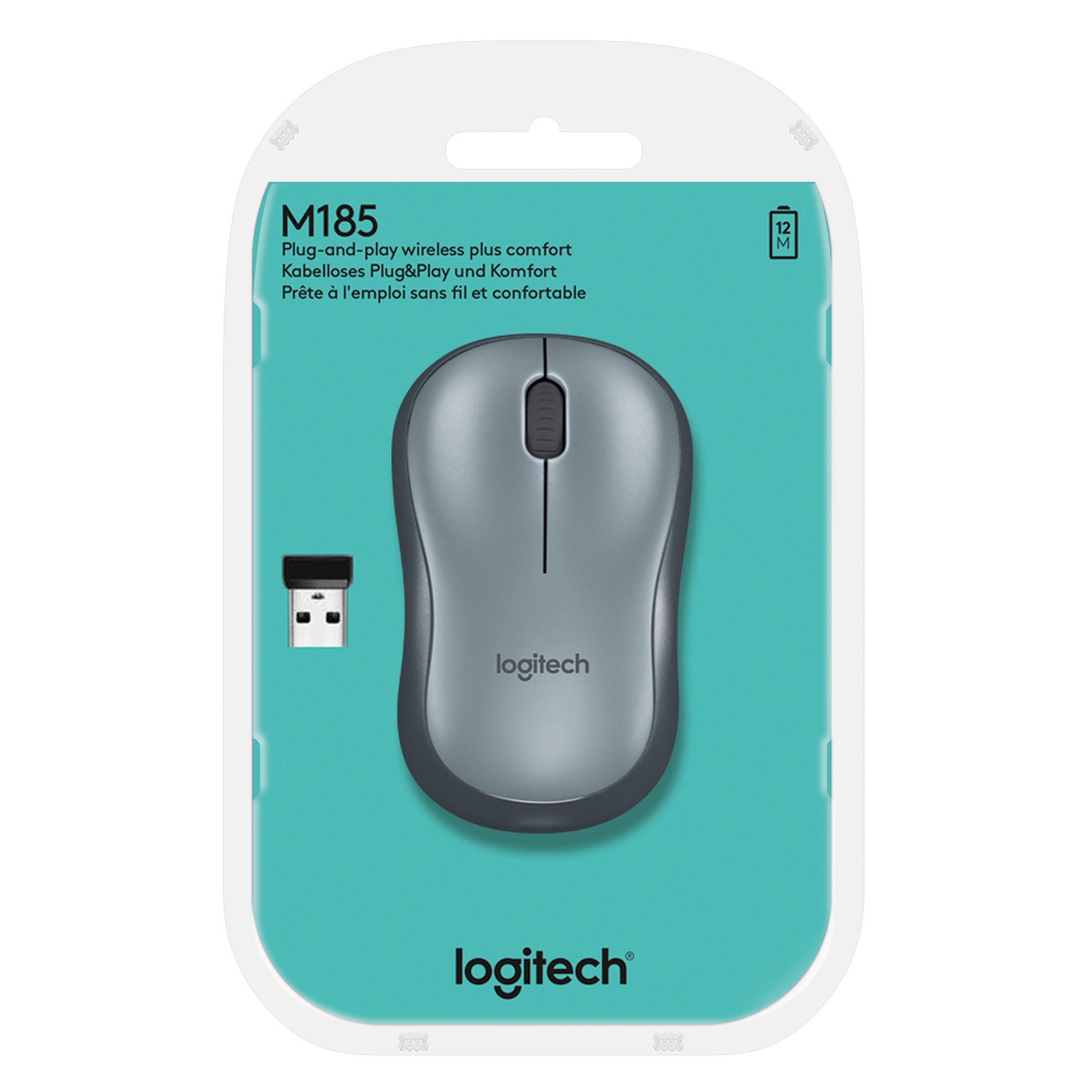 Voir la diapositive 5 : LOGITECH Souris sans Fil M185 Optique Grise