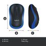 Voir la diapositive 2 : LOGITECH Souris sans Fil M185 Optique Bleue