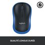 Voir la diapositive 3 : LOGITECH Souris sans Fil M185 Optique Bleue
