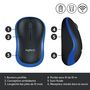 Voir la diapositive 8 : LOGITECH Souris sans Fil M185 Optique Bleue