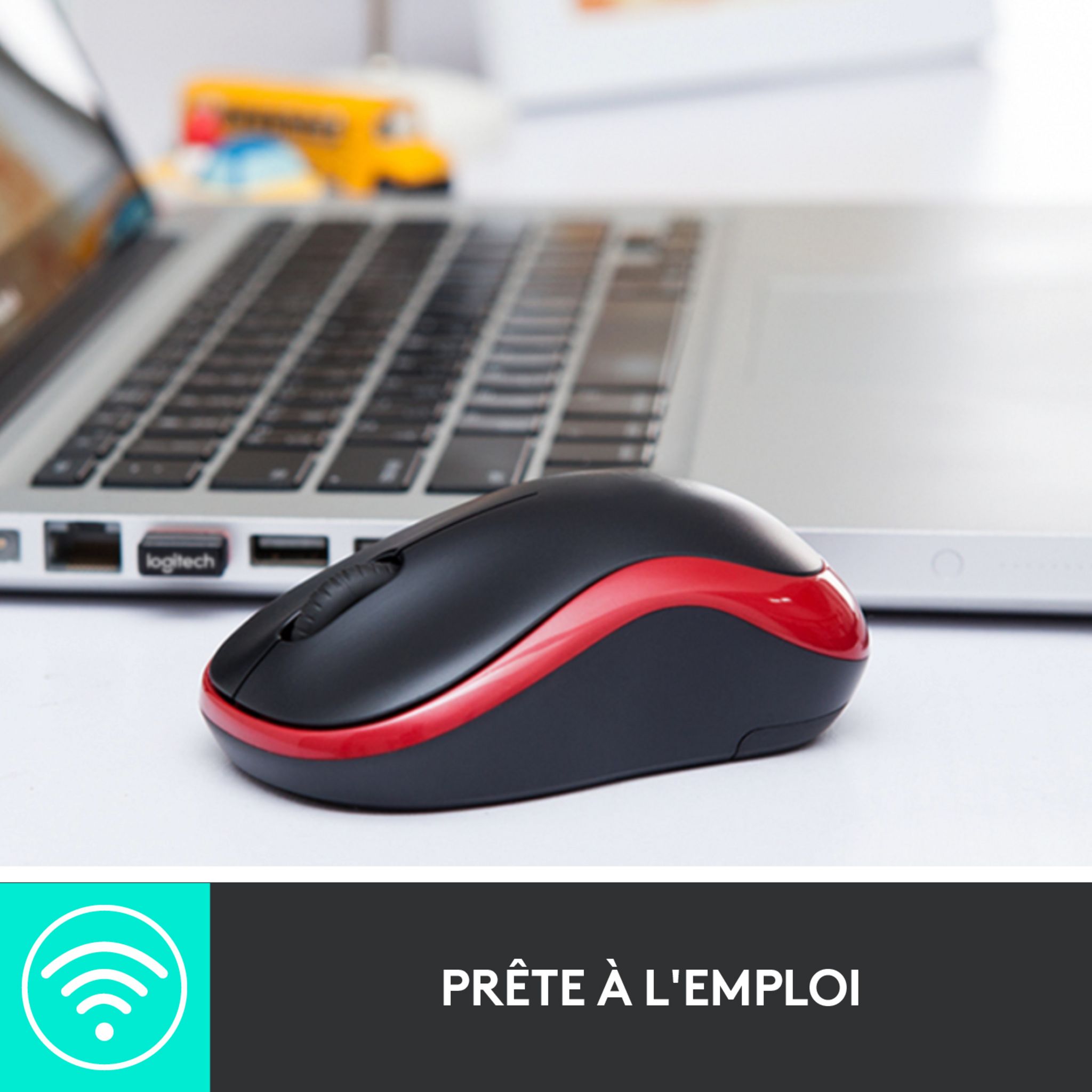 Voir la diapositive 9 : LOGITECH Souris sans Fil M185 Optique Bleue