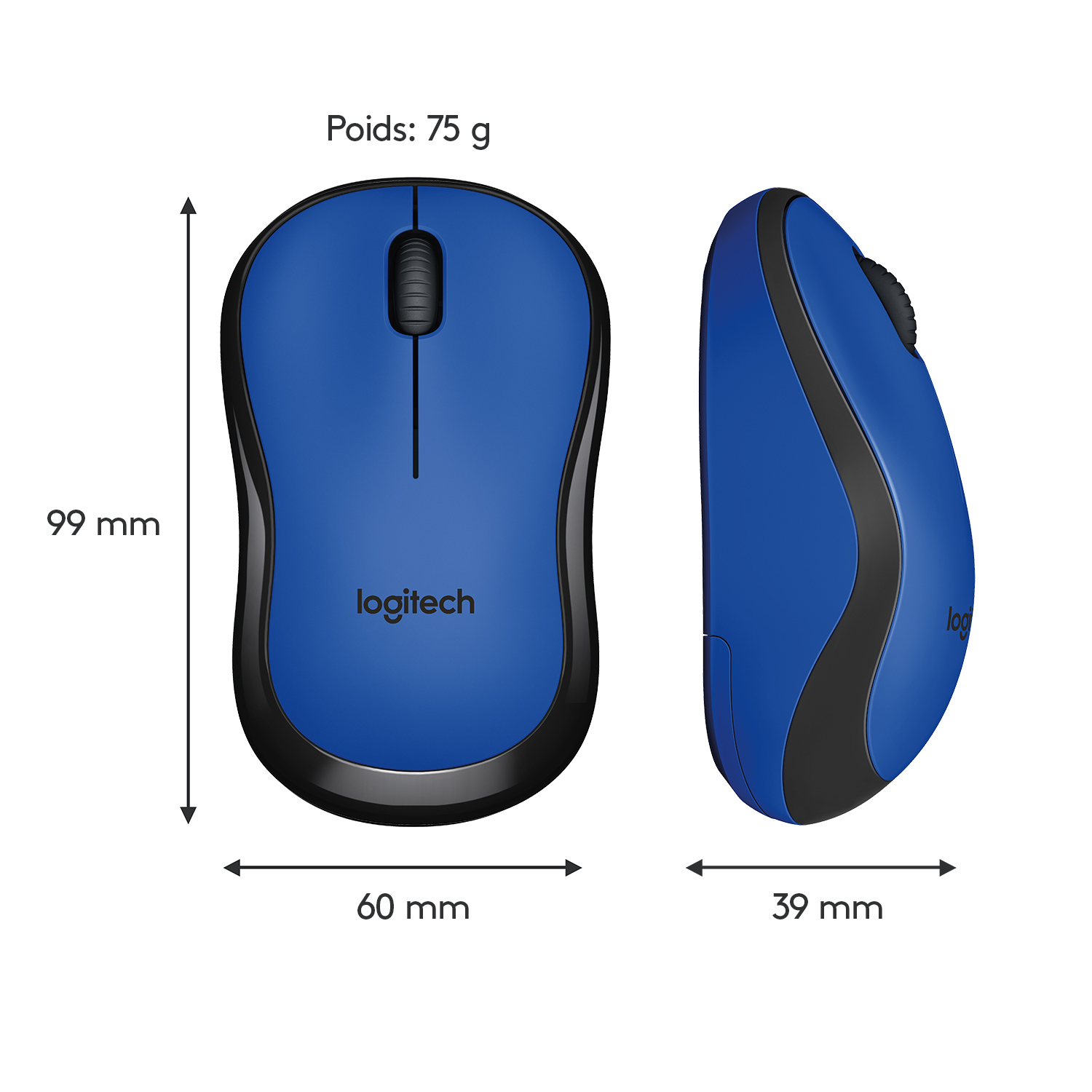 Voir la diapositive 5 : LOGITECH Souris Sans Fil M220 Silencieuse Bleue