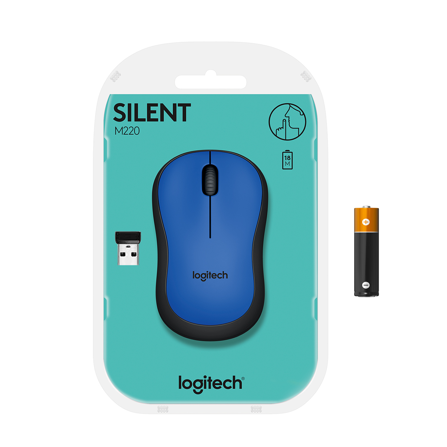 Voir la diapositive 7 : LOGITECH Souris Sans Fil M220 Silencieuse Bleue