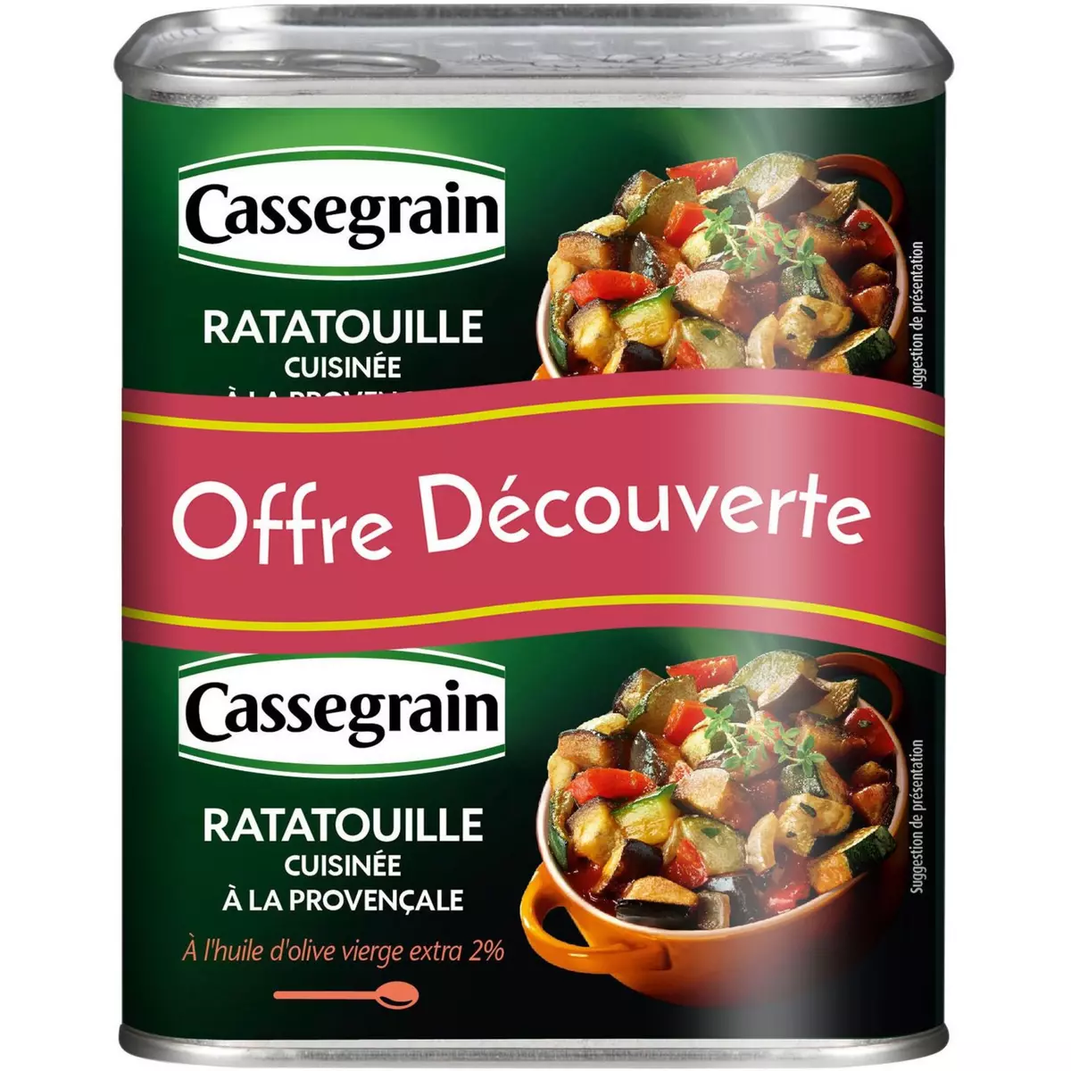 CASSEGRAIN Ratatouille cuisinée à la provençale huile d'olive 2x380g