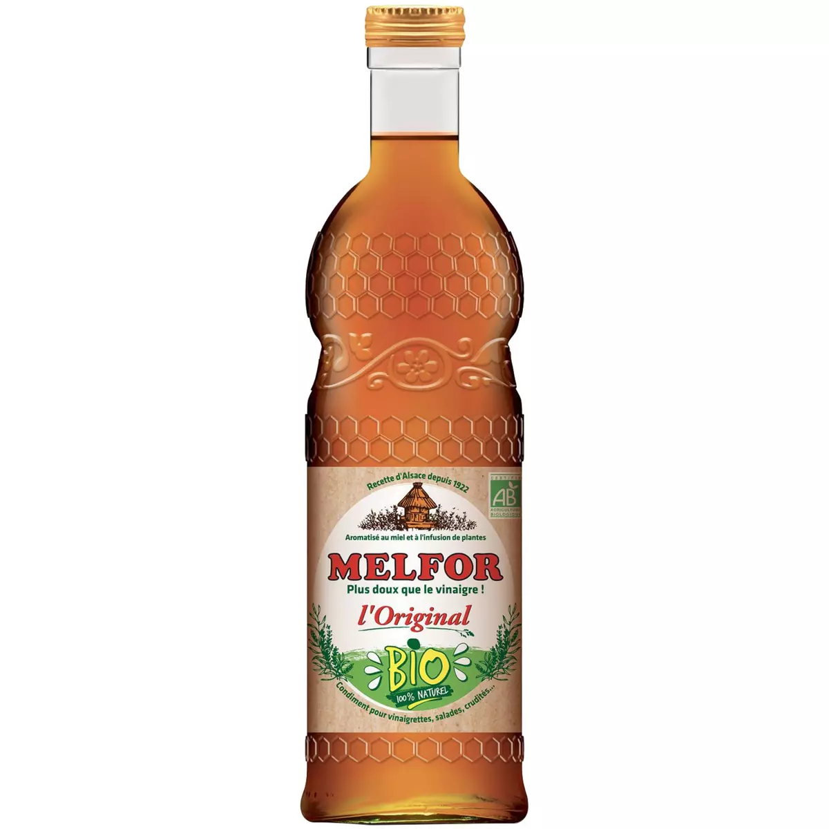 MELFOR Vinaigre bio l'Original aromatisé au miel et plantes 50cl