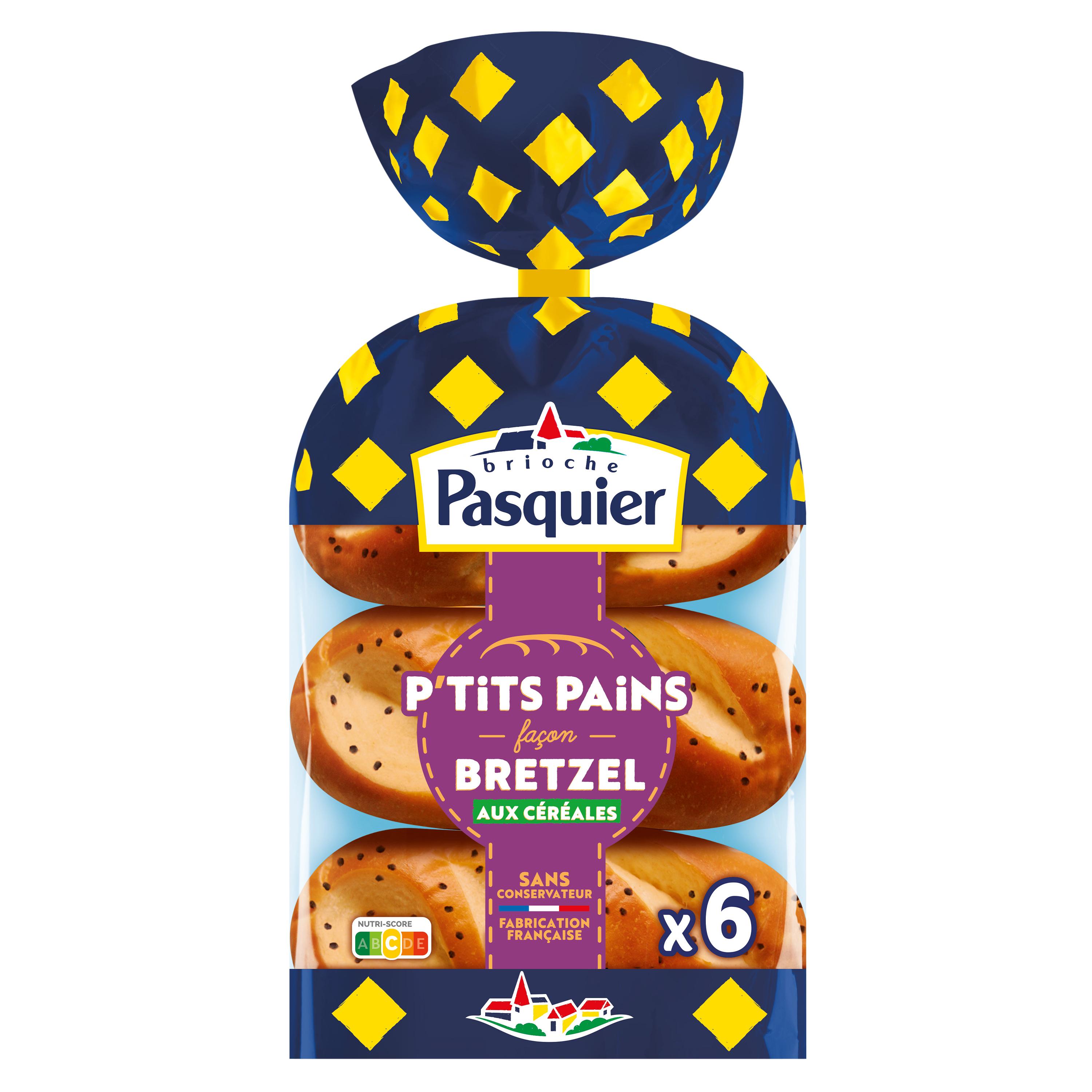 PASQUIER P'tits pains façon bretzel aux céréales 6 pièces 280g