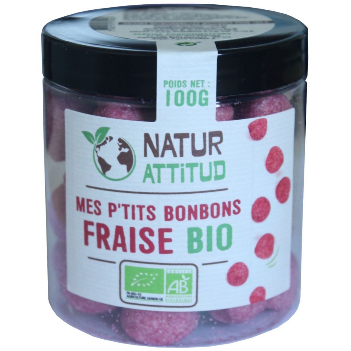 NATUR ATTITUD Bonbons bio à la fraise 100g