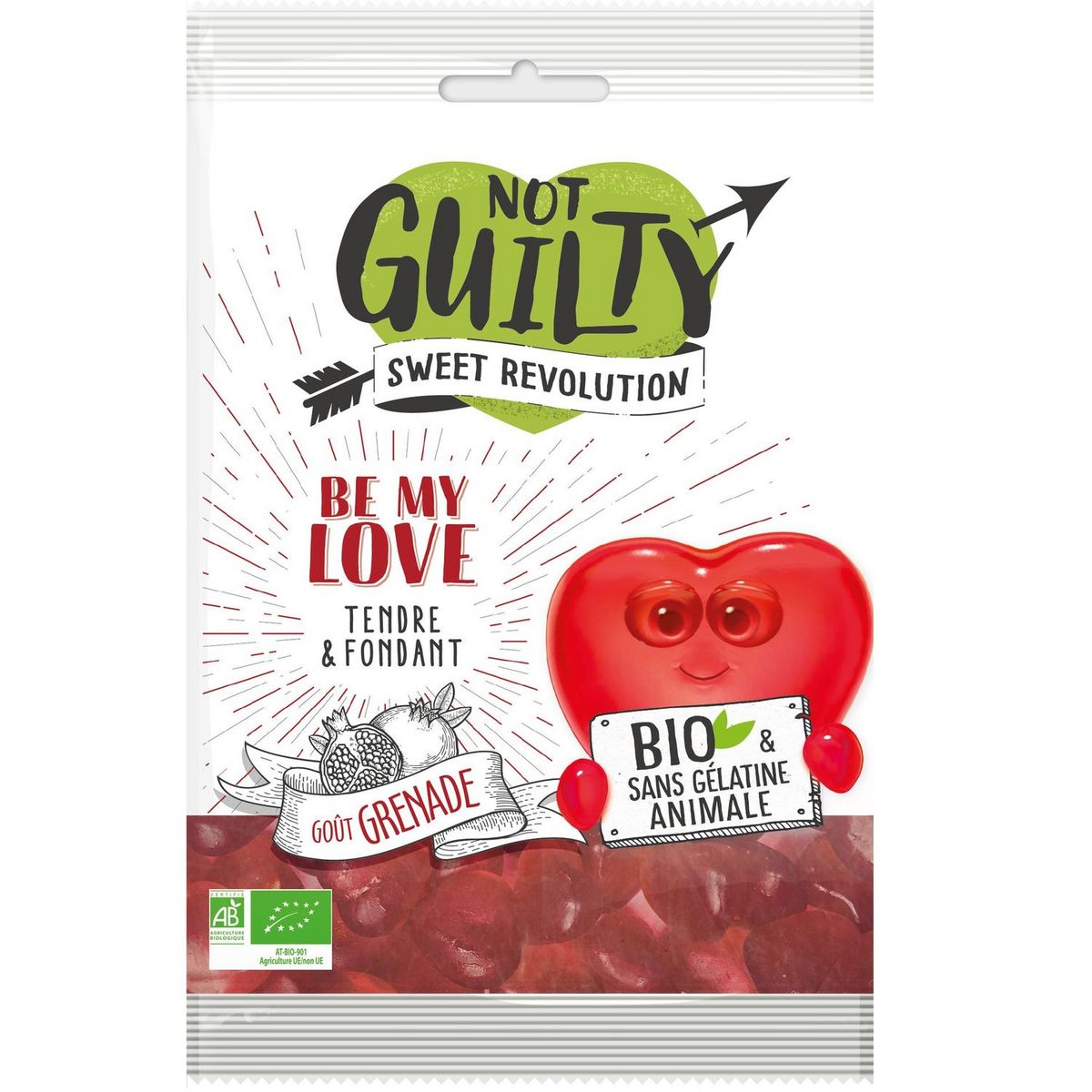NOT GUILTY Bonbons bio à la grenade sans gélatine animale 100g