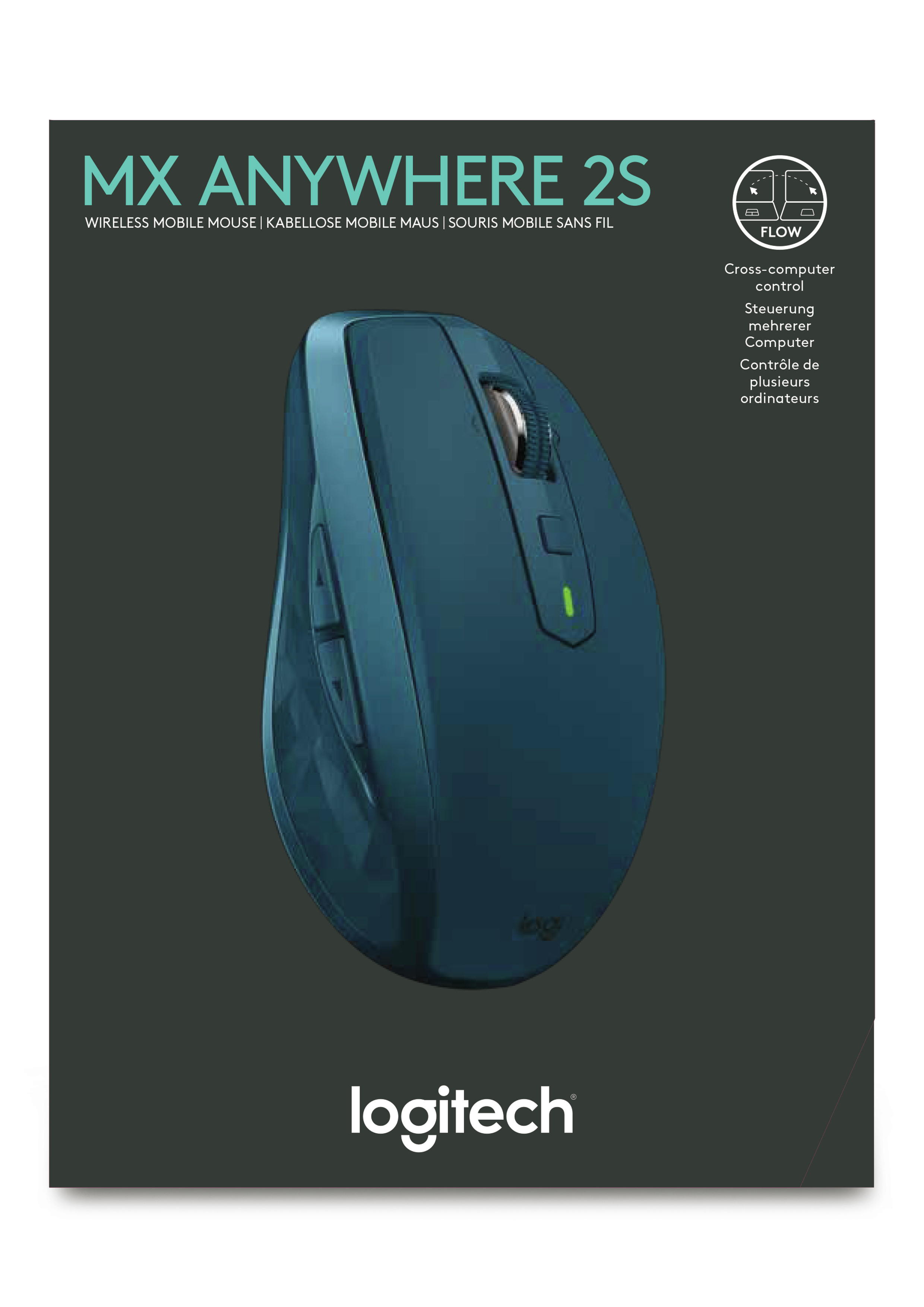 Voir la diapositive 7 : LOGITECH Souris - Sans fil - MX ANYWHERE 2S - Bleu