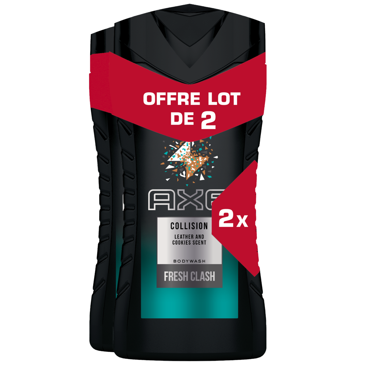 AXE Collision Gel douche homme fresh clash 2x250ml