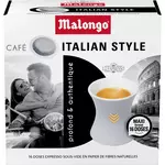 MALONGO Dosettes de café Italian style uniquement compatibles expresso Malongo 16 dosettes 104g