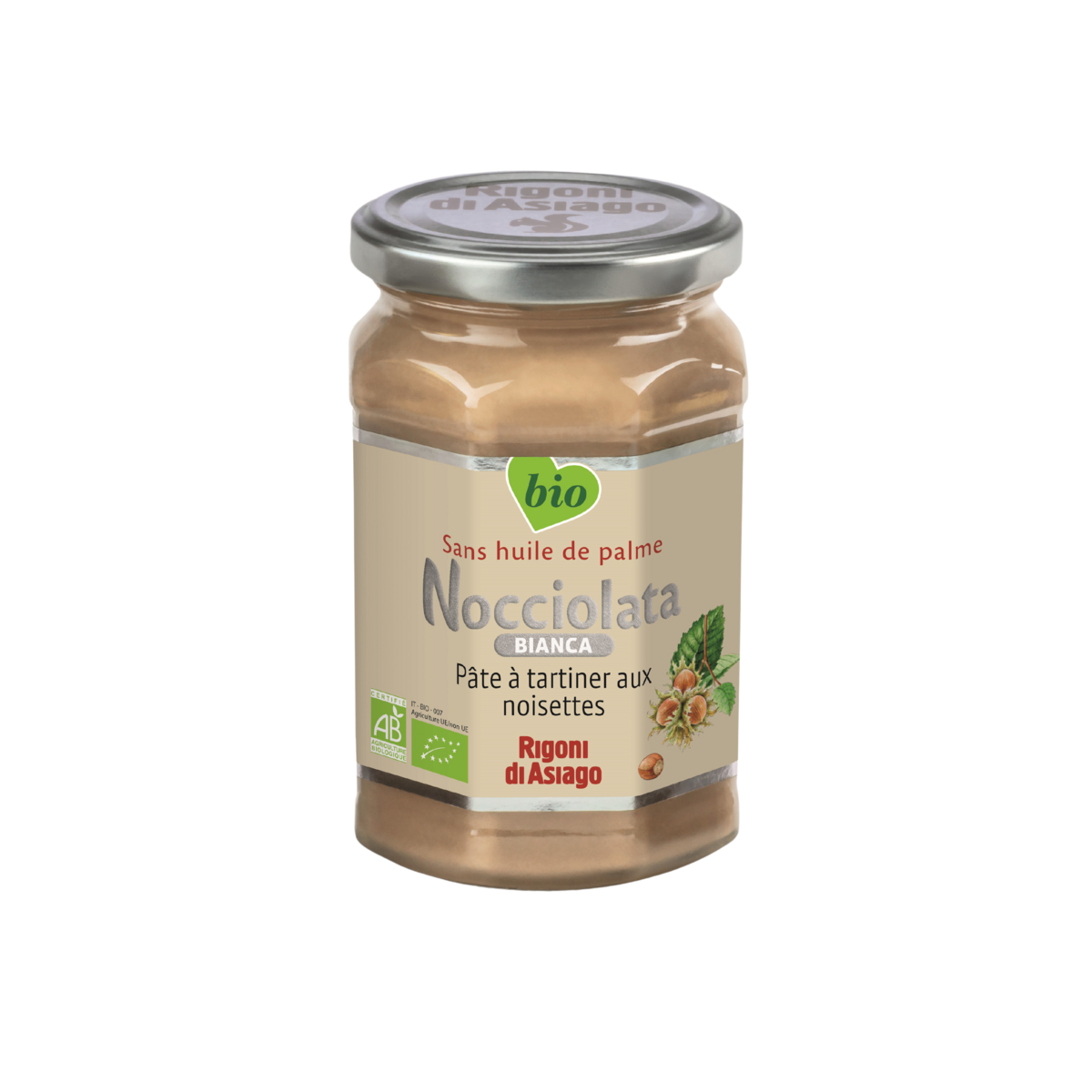NOCCIOLATA Pâte à tartiner bio aux noisettes sans huile de palme 270g