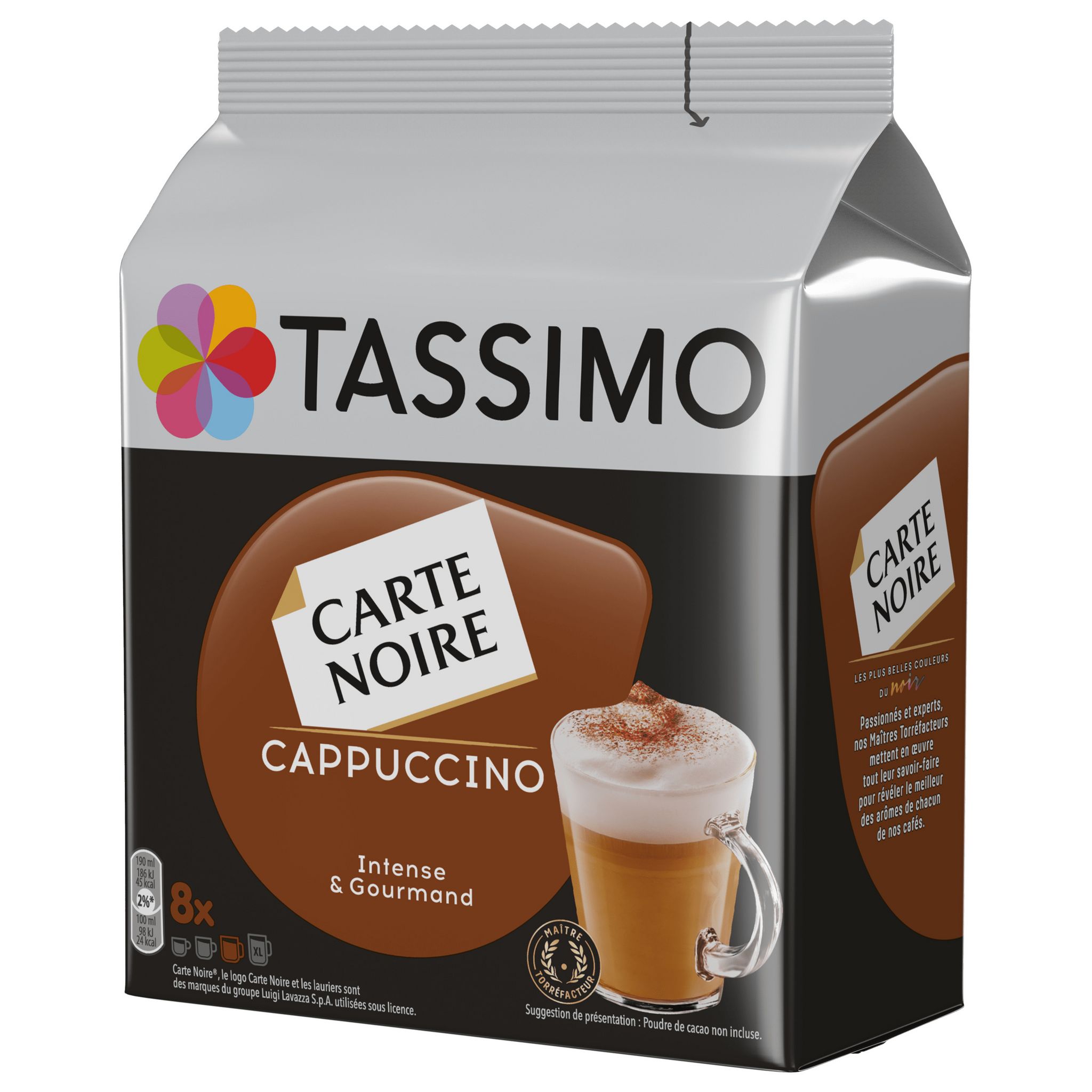 Voir la diapositive 4 : TASSIMO Dosettes de café carte noire cappuccino 16 dosettes 267g
