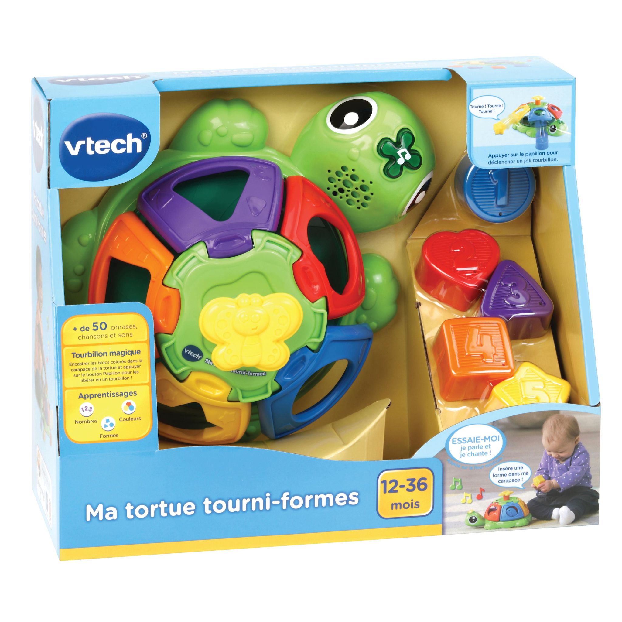 Voir la diapositive 2 : VTECH Tortue Tourni Formes