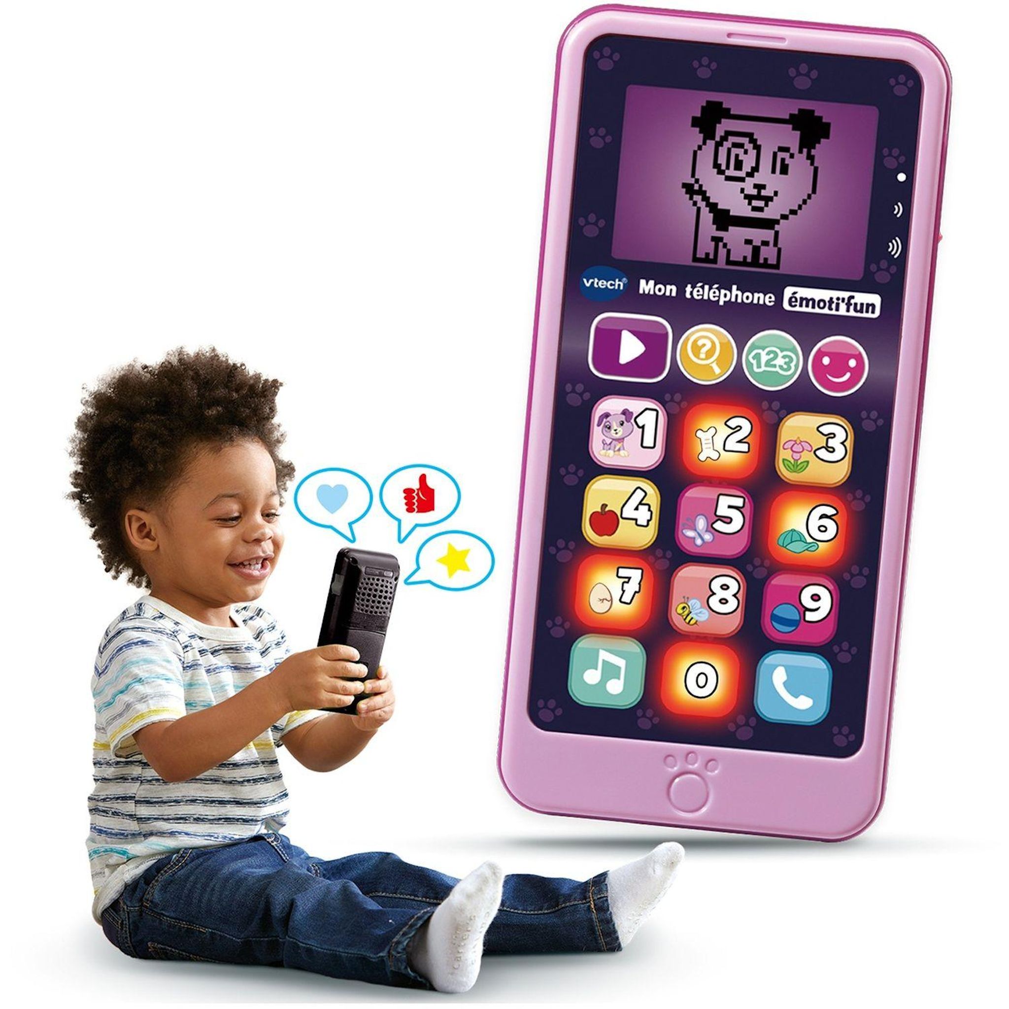 VTECH Téléphone Emottifun - Rose