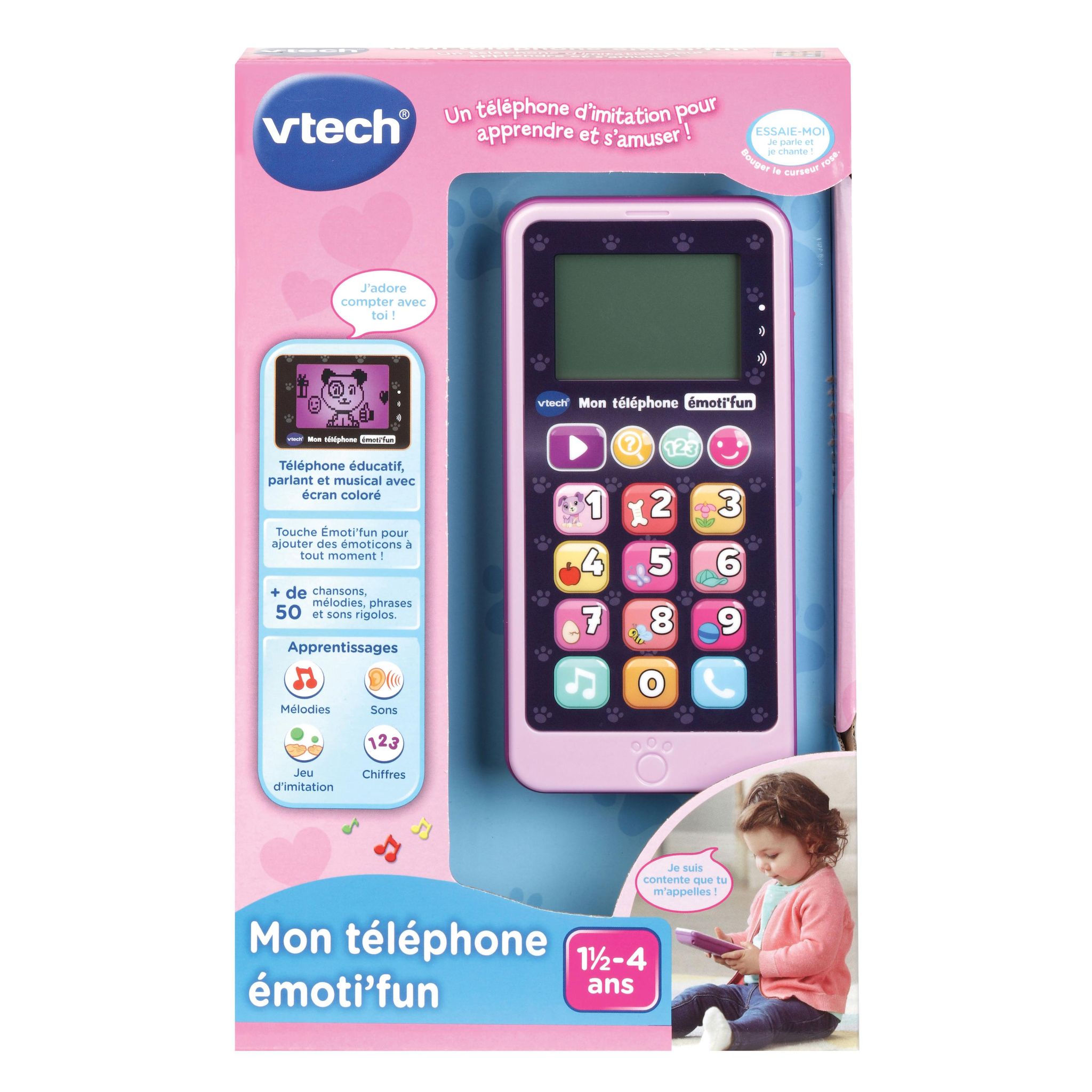 Voir la diapositive 4 : VTECH Téléphone Emottifun - Rose