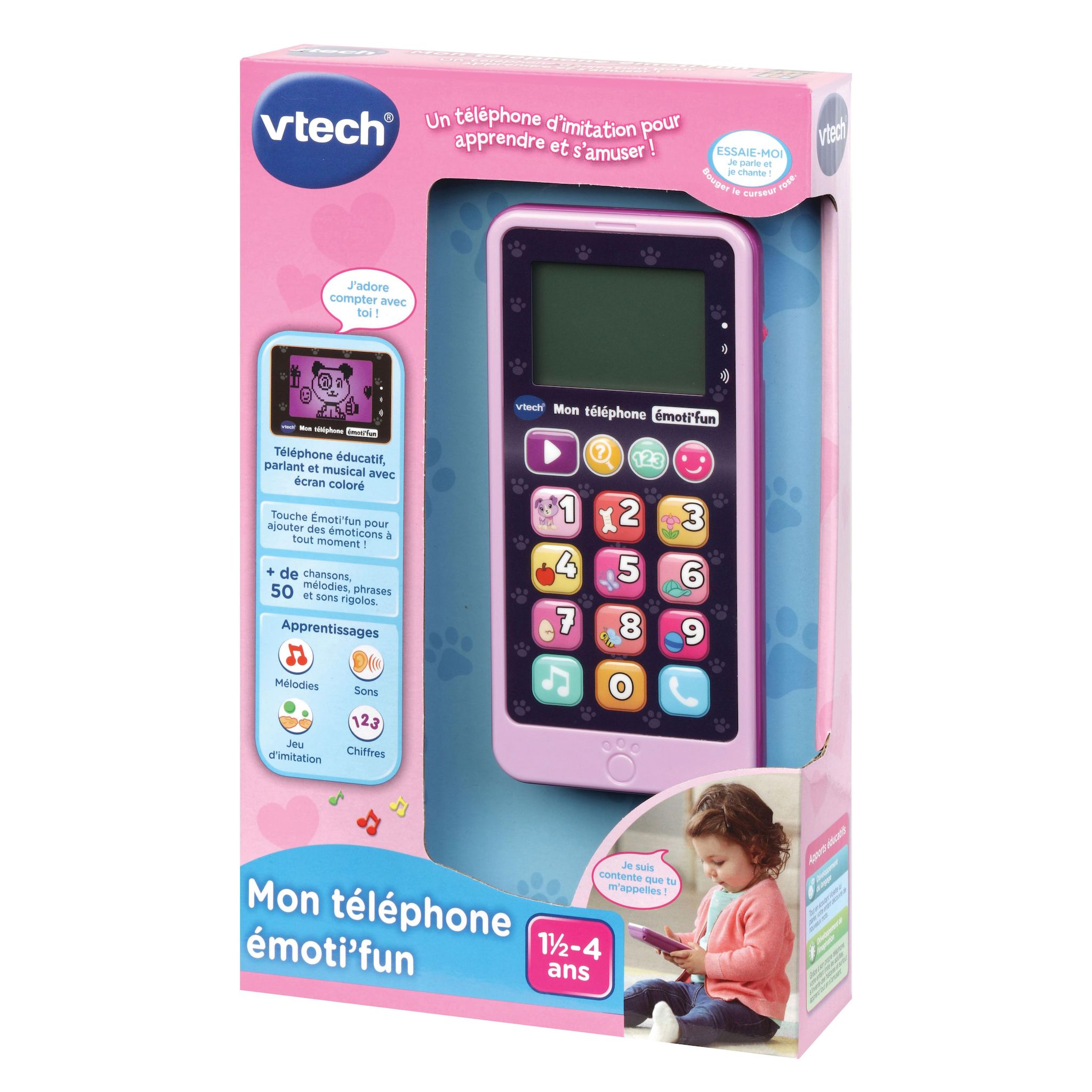 Voir la diapositive 6 : VTECH Téléphone Emottifun - Rose