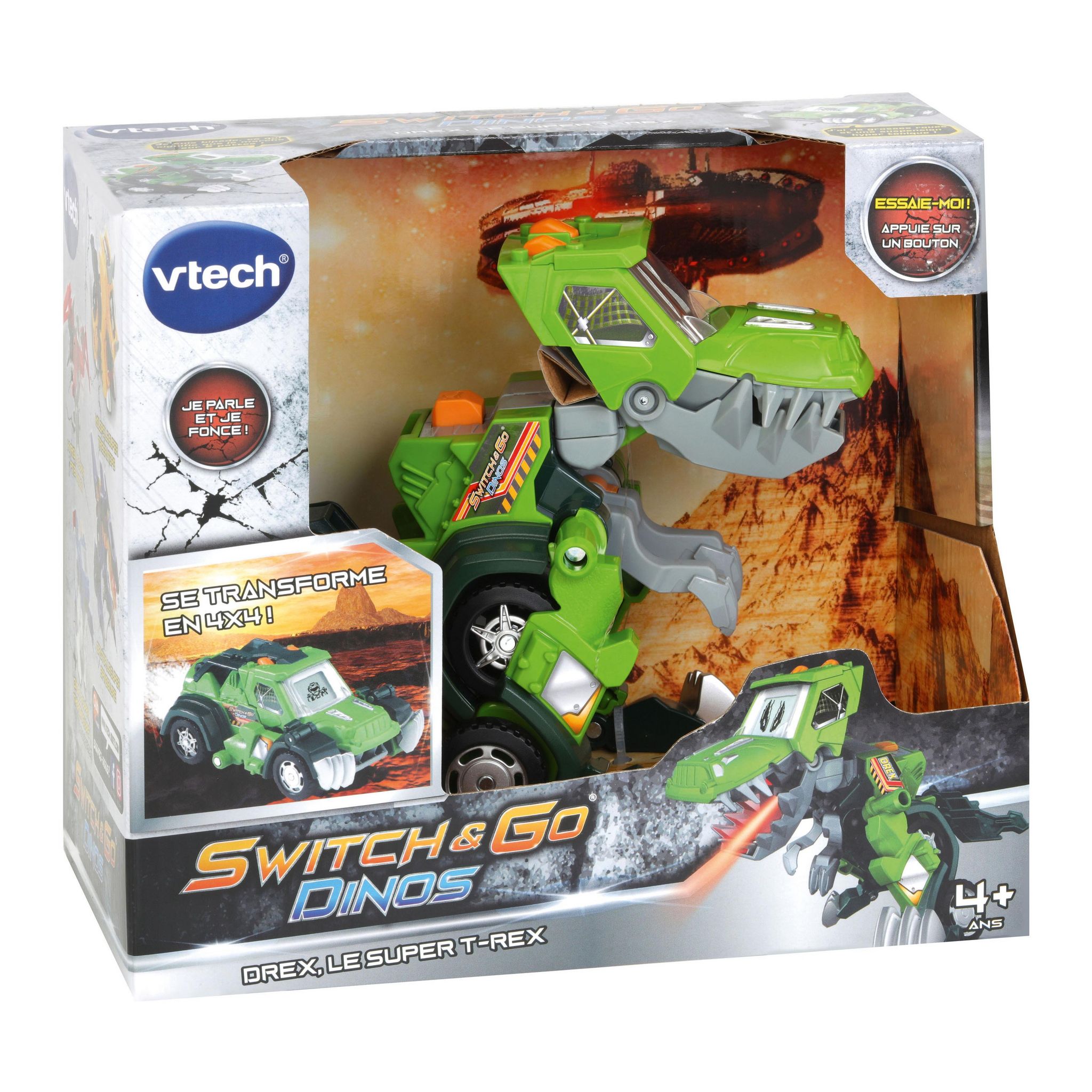 Voir la diapositive 5 : VTECH Dinos Switch and Go - Drex Super T-Rex Jeep