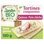 Voir la diapositive 2 : JARDIN BIO Tartines craquantes au quinoa et pois chiche sans gluten 150g