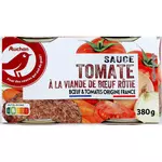 AUCHAN Sauce tomate à la viande de bœuf rôtie origine France 2x190g 380g