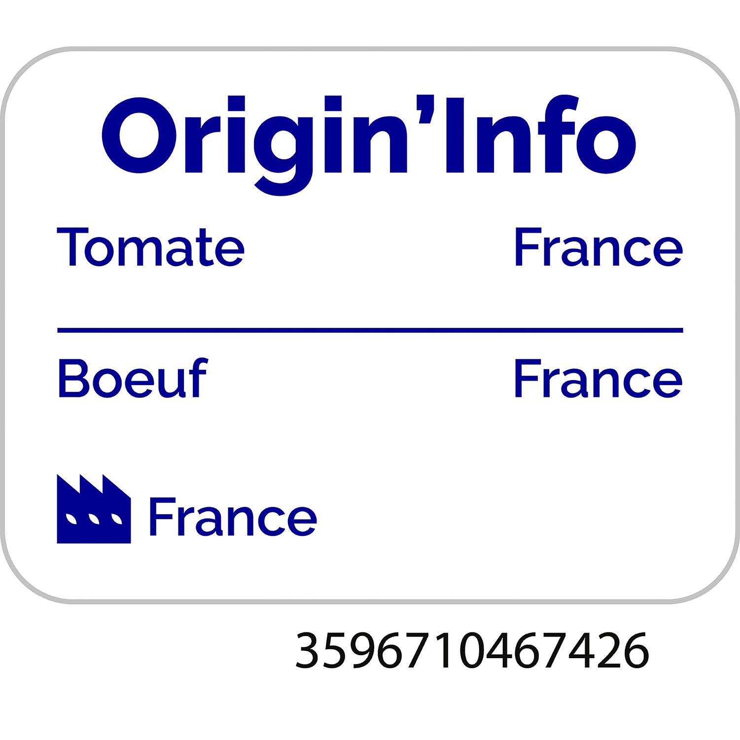 Voir la diapositive 4 : AUCHAN Sauce tomate à la viande de bœuf rôtie origine France 2x190g 380g