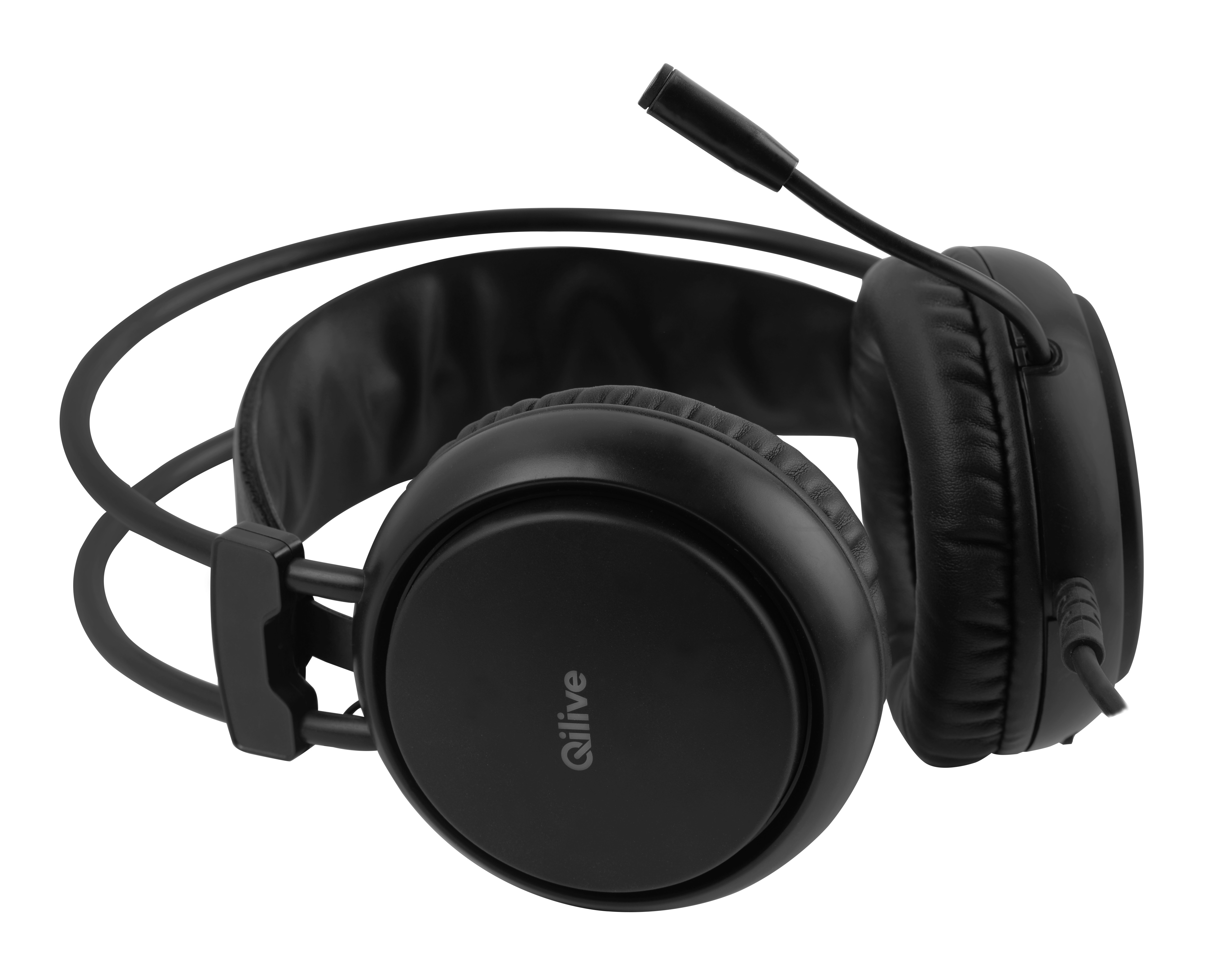 Voir la diapositive 2 : QILIVE Casque Gaming BASIC Q.3567 - Circum aural - Avec micro -Contrôle de volume - Noir