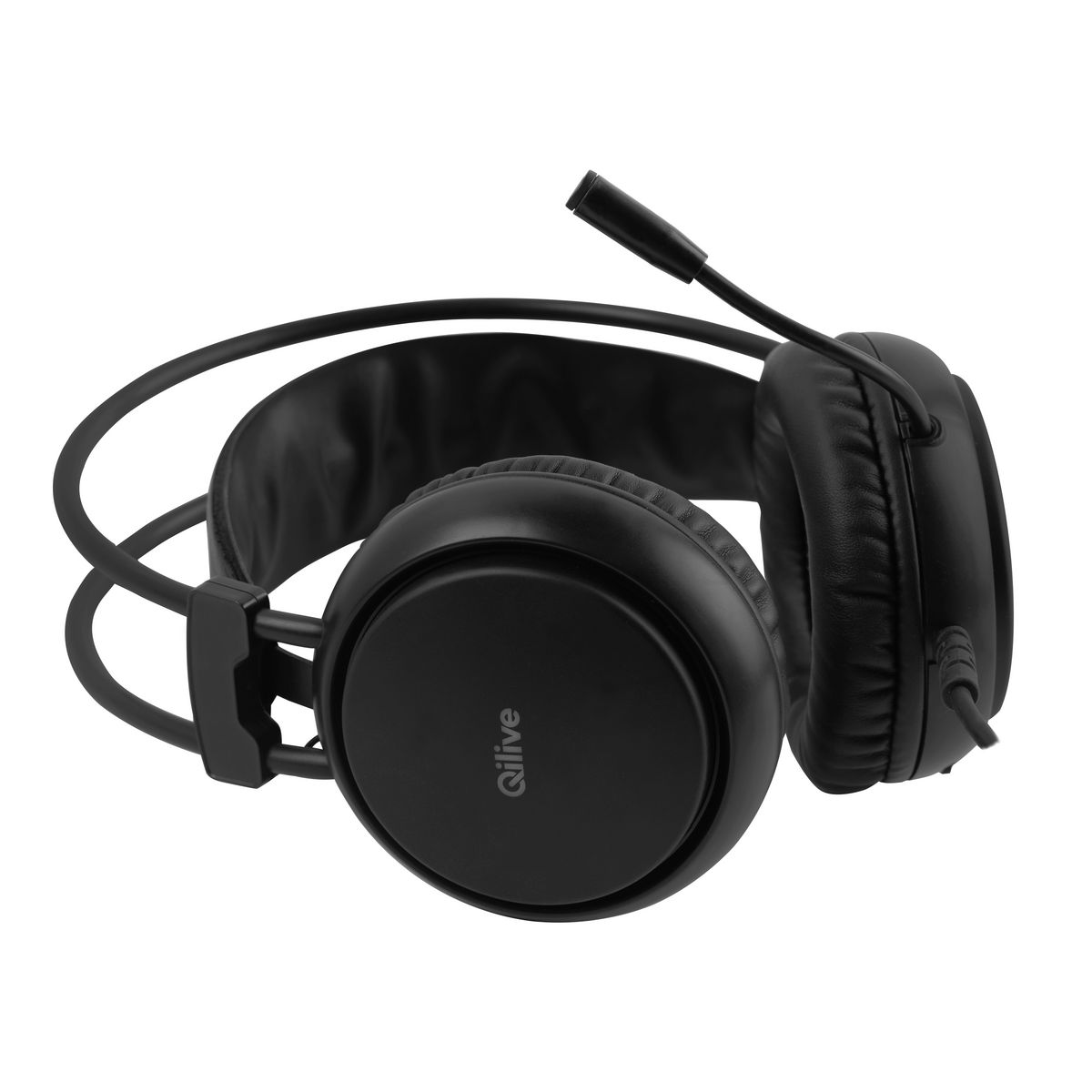 QILIVE Casque Gaming BASIC Q.3567 - Circum aural - Avec micro -Contrôle de volume - Noir