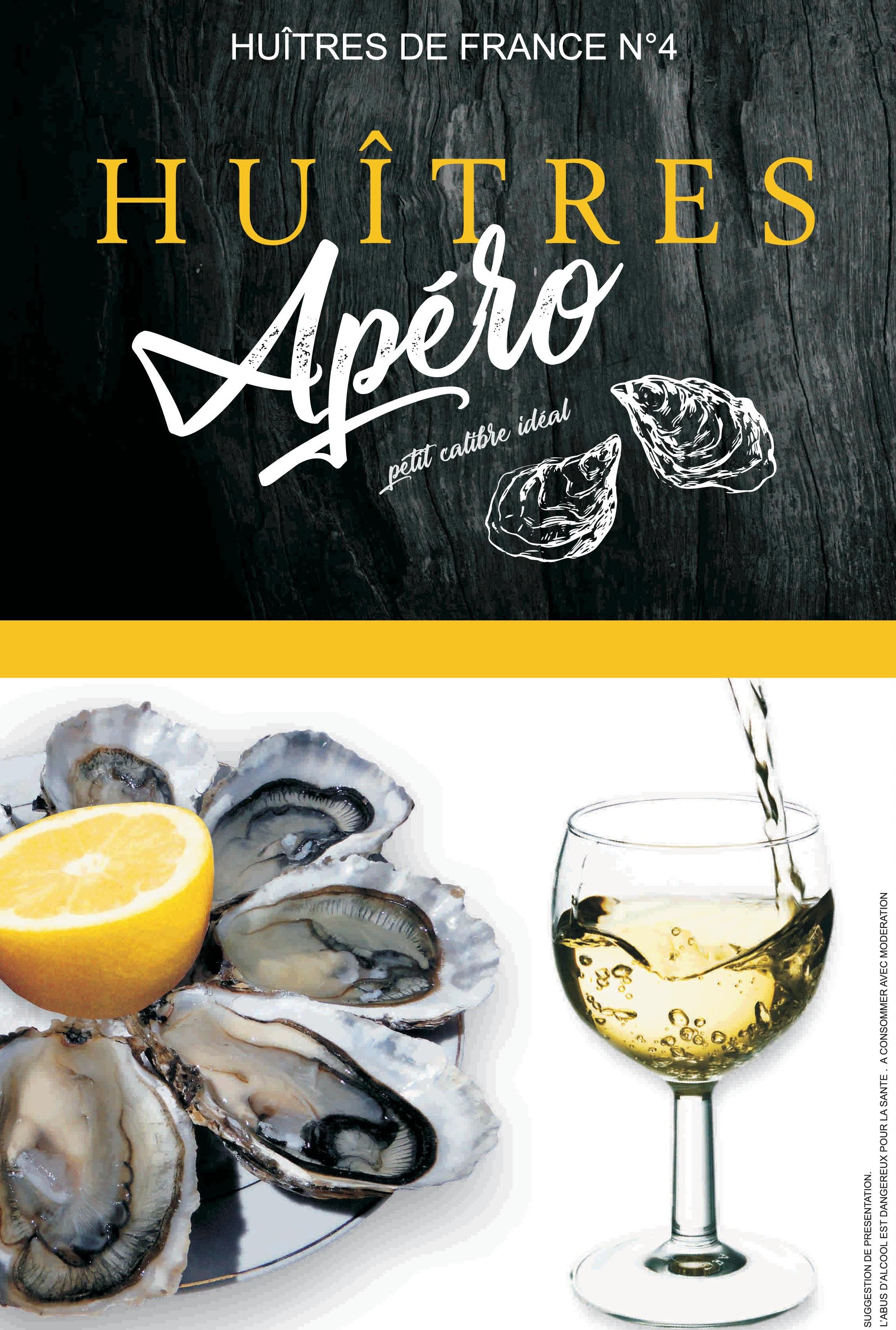 MAREE DU JOUR Huîtres apéritif calibre n°4 2 douzaines