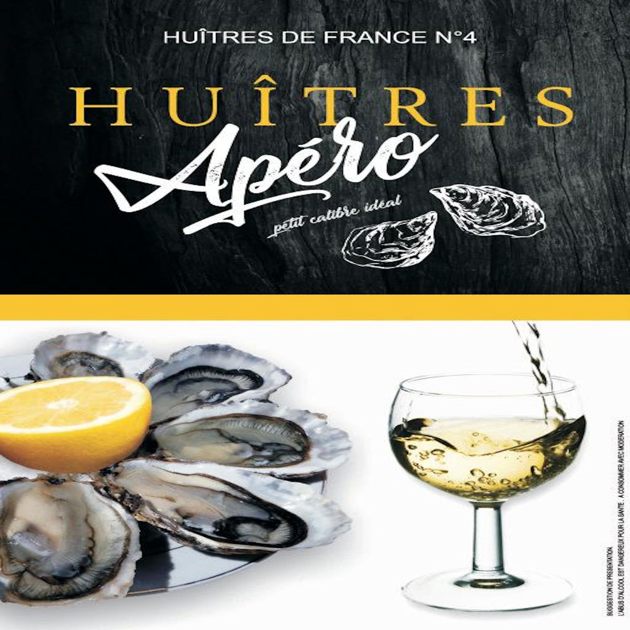 MAREE DU JOUR Huîtres apéritif calibre n°4 3 douzaines 2 kg