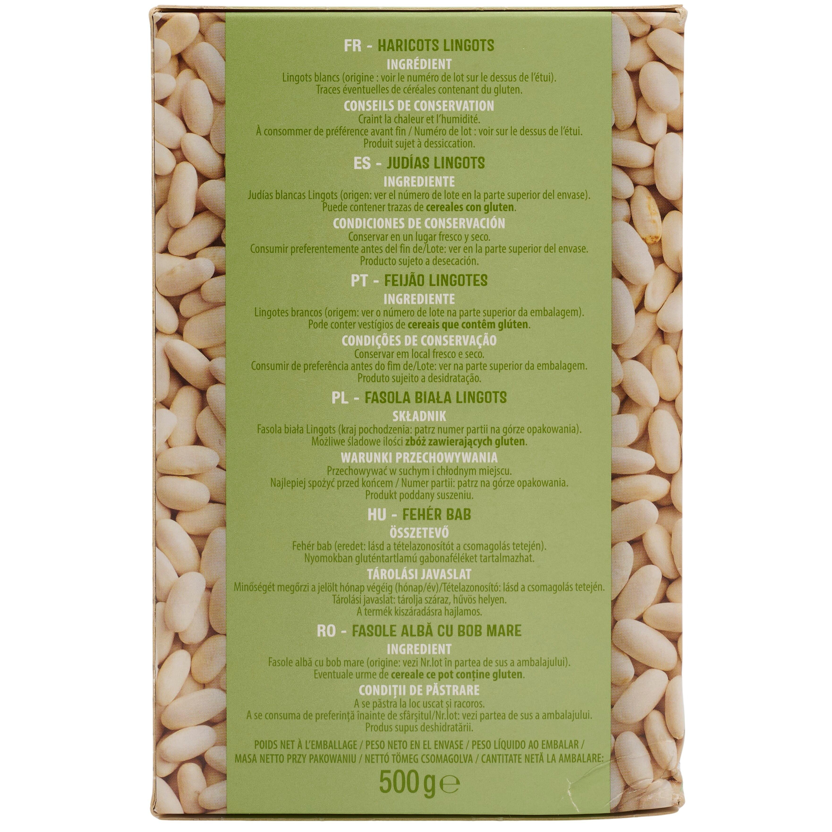 Voir la diapositive 4 : AUCHAN Haricots lingots 8 portions 500g