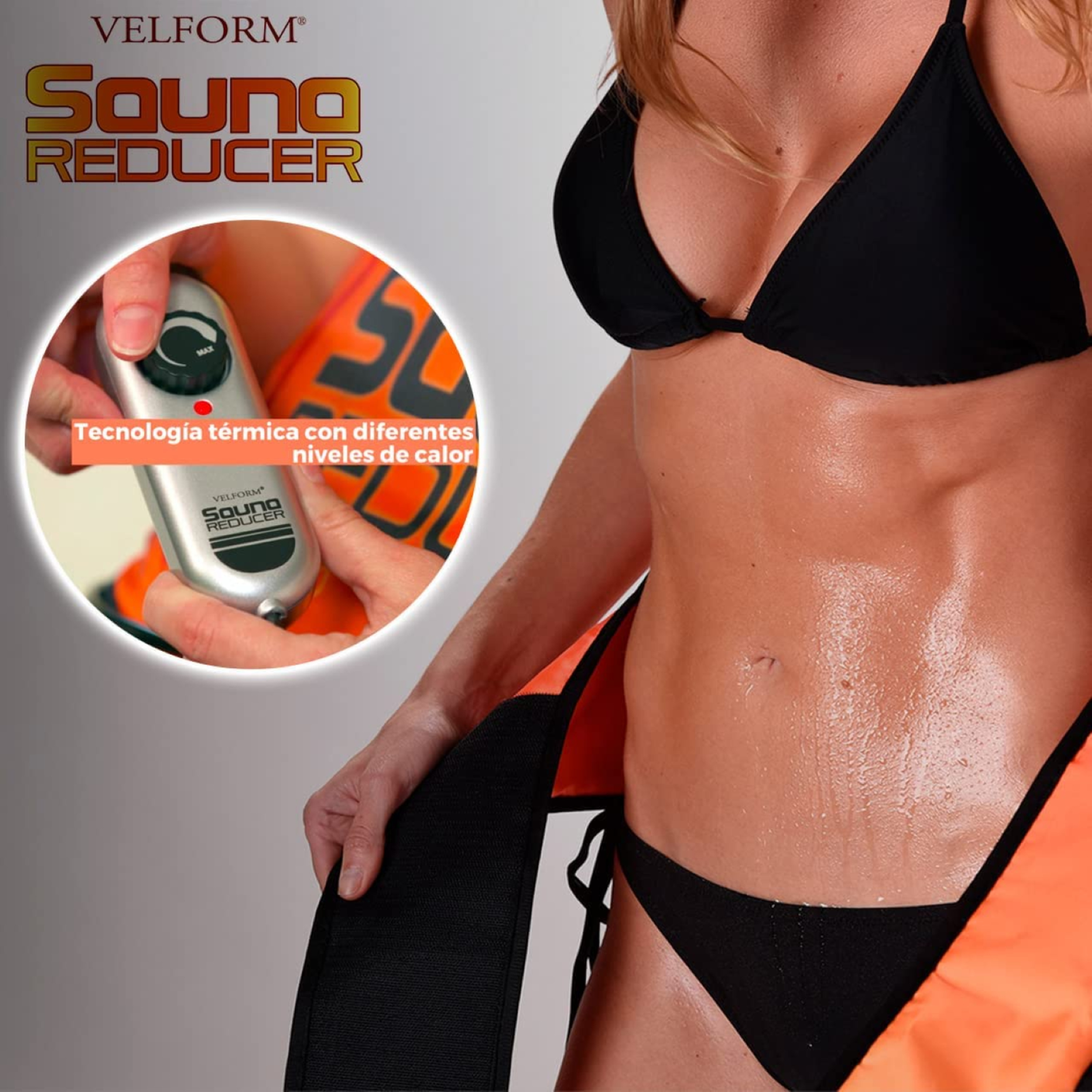 Voir la diapositive 4 : VELFORM Ceinture chauffante SAUNA REDUCER SBELT04