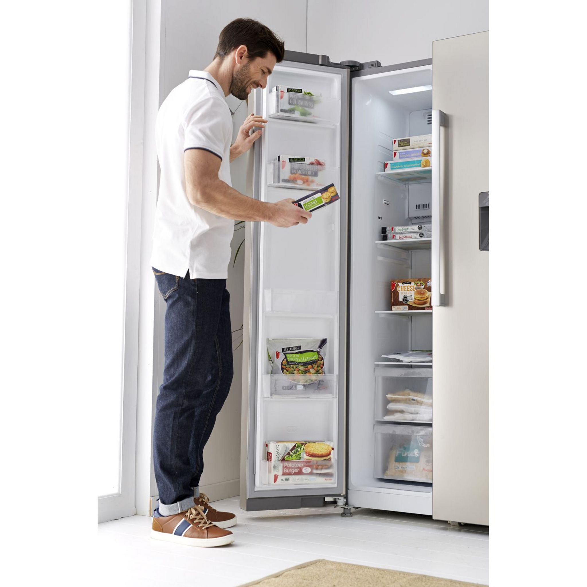 Voir la diapositive 4 : QILIVE Réfrigérateur américain Q.6517, 535 L, Froid ventilé No frost, F