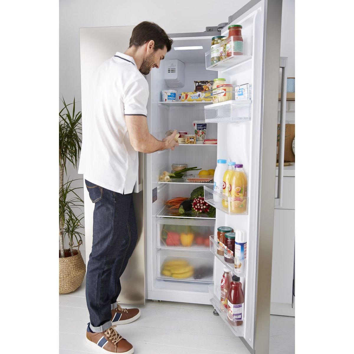 QILIVE Réfrigérateur américain Q.6517, 535 L, Froid ventilé No frost, F