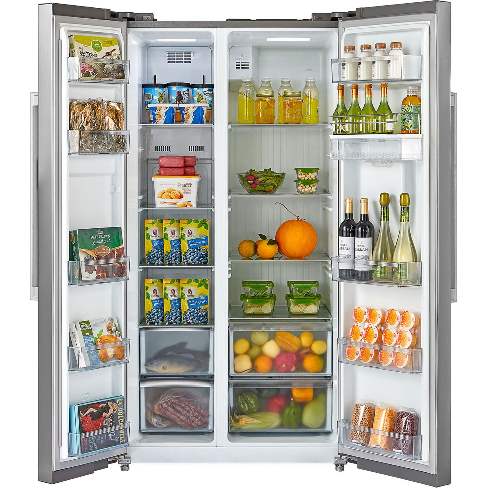 Voir la diapositive 9 : QILIVE Réfrigérateur américain Q.6517, 535 L, Froid ventilé No frost, F