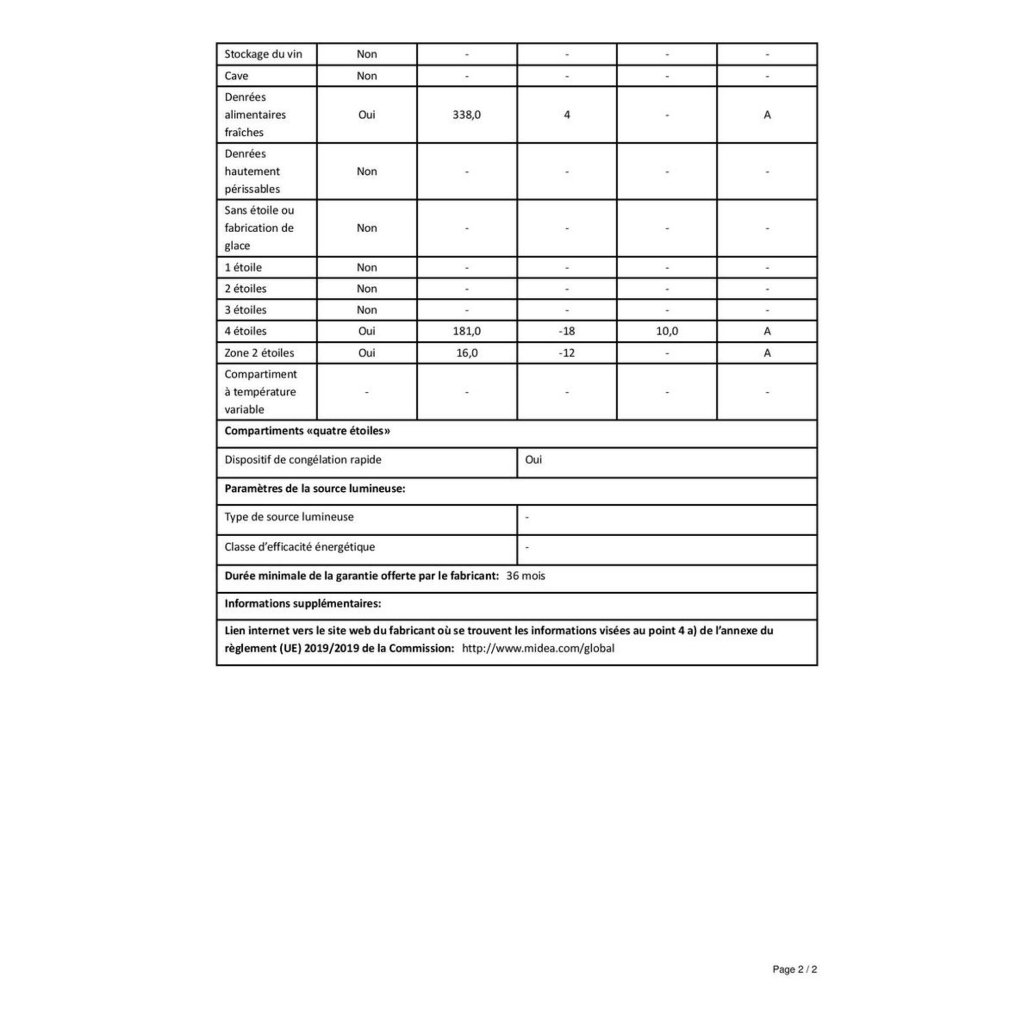 Voir la diapositive 10 : QILIVE Réfrigérateur américain Q.6517, 535 L, Froid ventilé No frost, F