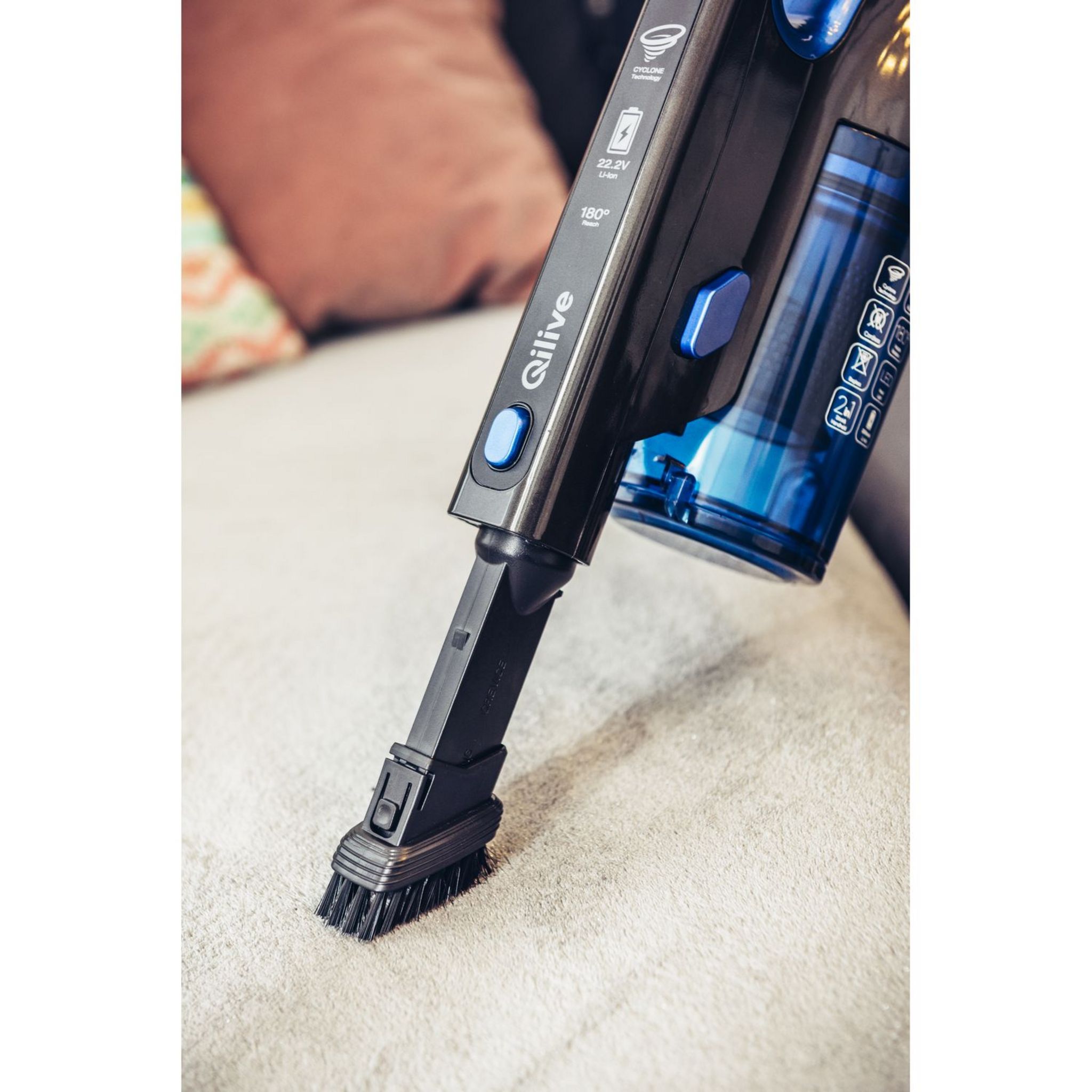 Voir la diapositive 7 : QILIVE Aspirateur Balai 132938 Q.5824, Sans fil