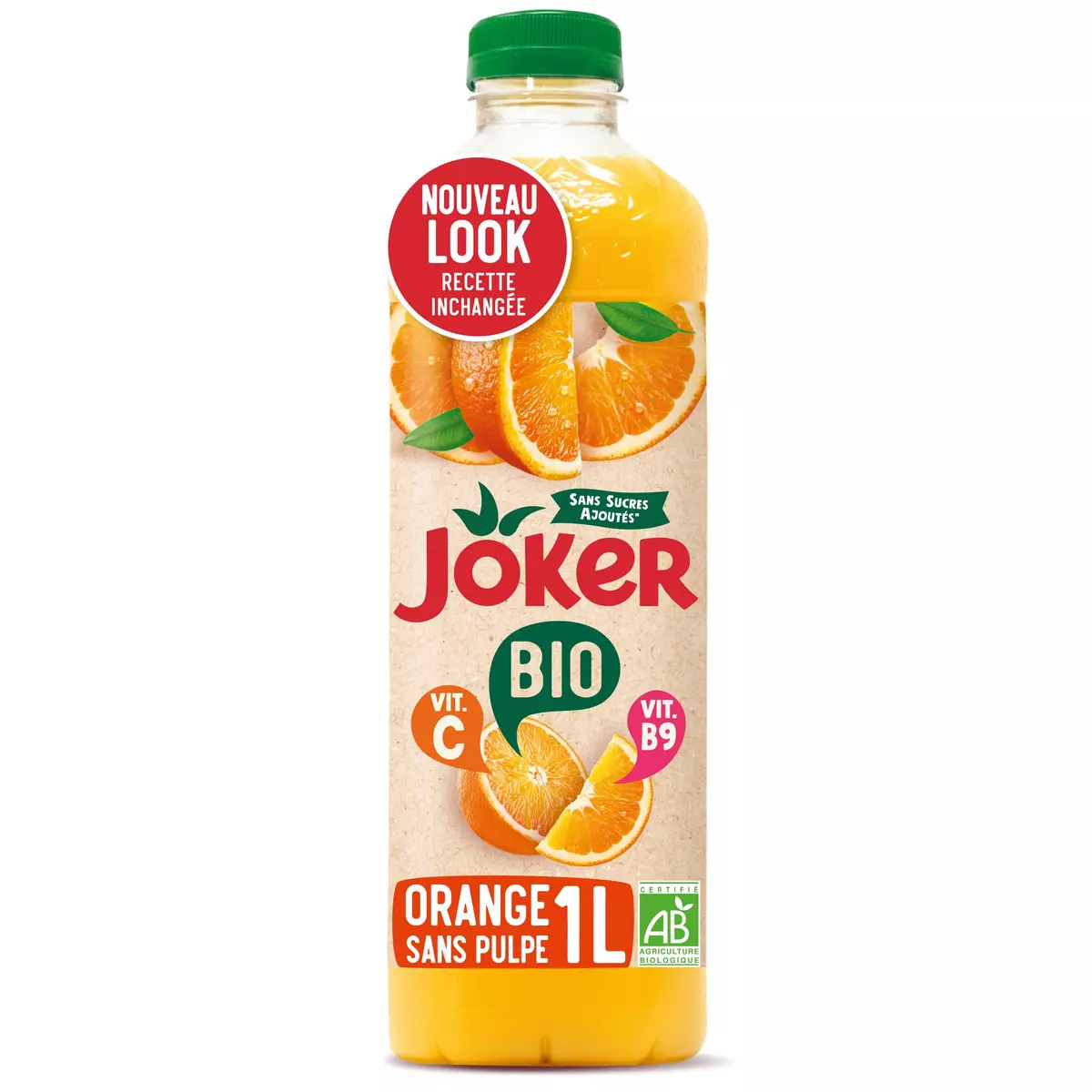 JOKER Jus d'orange le bio sans pulpe sans sucres ajoutés 1l