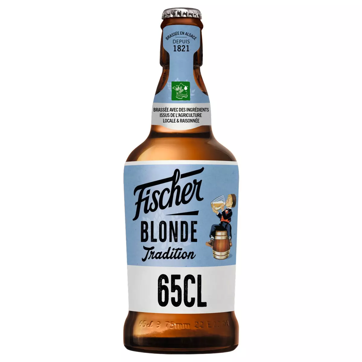 FISCHER Bière blonde tradition d'Alsace 6% verre non consigné 65cl