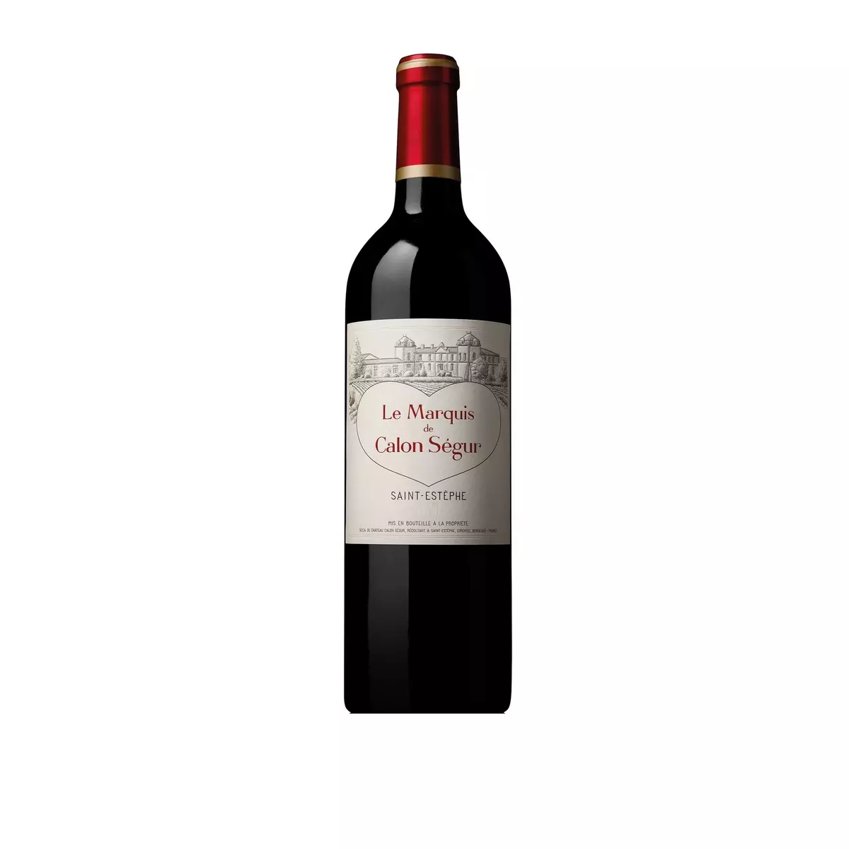 Vin rouge AOP Saint-Estèphe Le Marquis de Calon Ségur second vin du Château Calon Ségur 2017 75cl