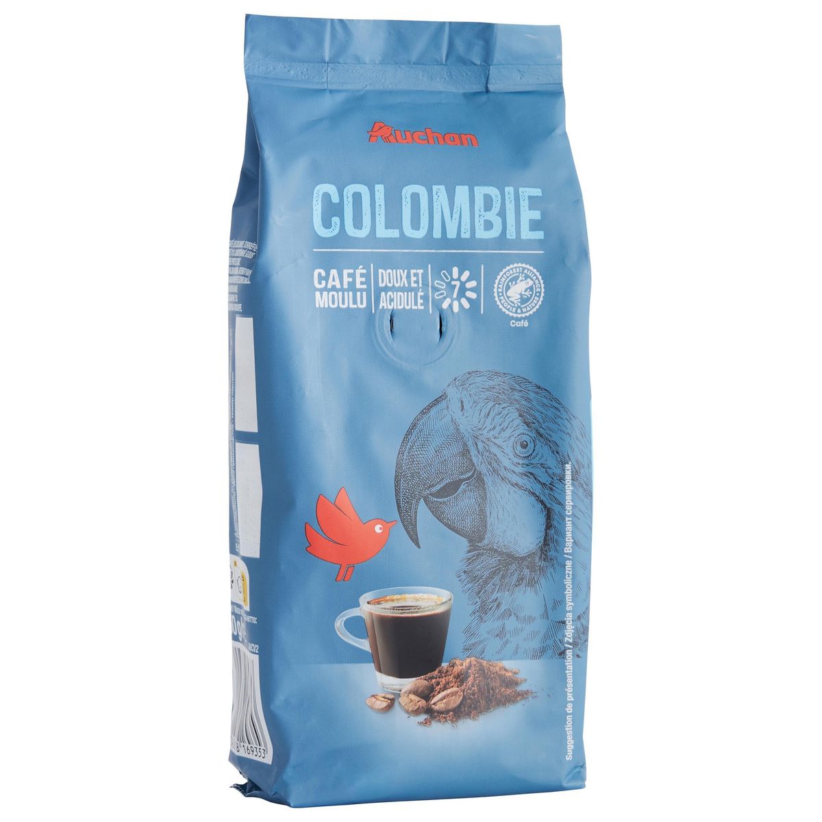 AUCHAN Café moulu sensation Colombie doux et acidulé intensité 7 250g