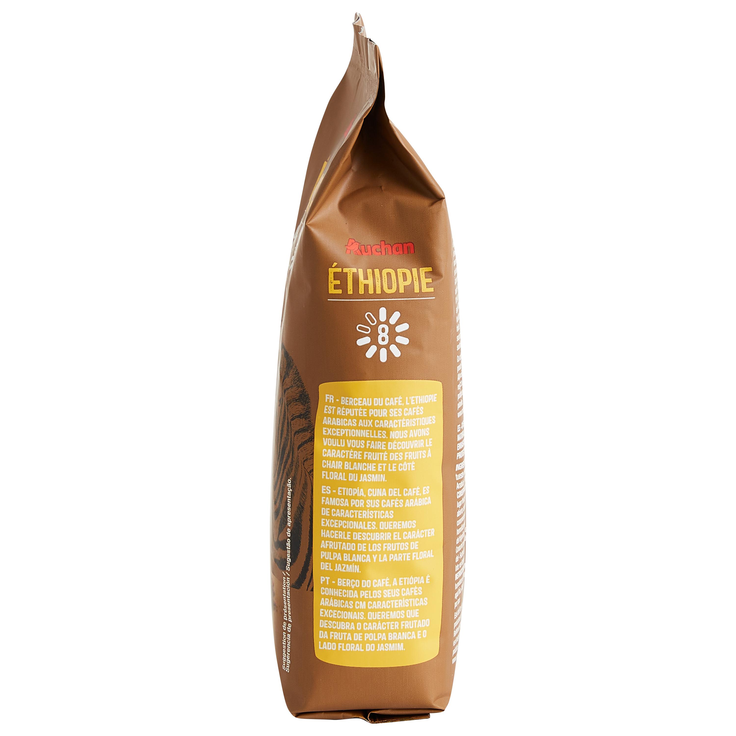 Voir la diapositive 3 : AUCHAN Café moulu sensation Ethiopie intensité 8 250g