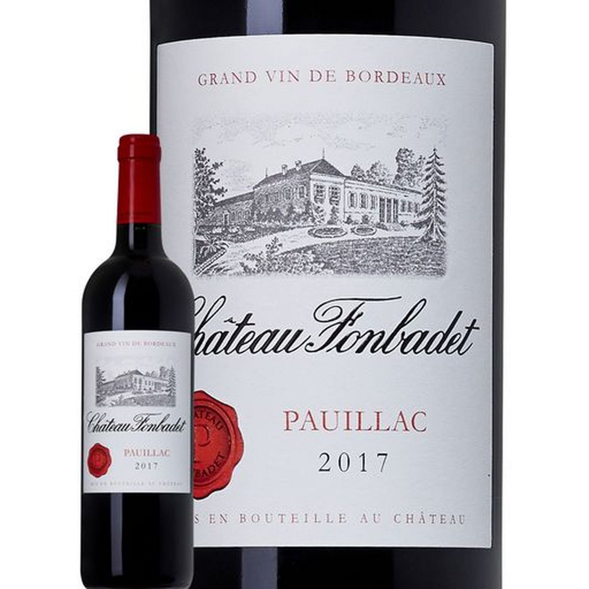 Vin Rouge AOP Pauillac Château Fonbadet 2017 75cl Pas Cher - Auchan.fr