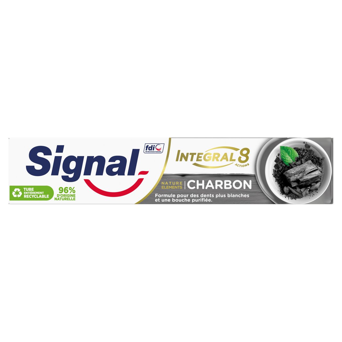 SIGNAL Dentifrice antibactérien Nature Eléments charbon blancheur & détox 75ml