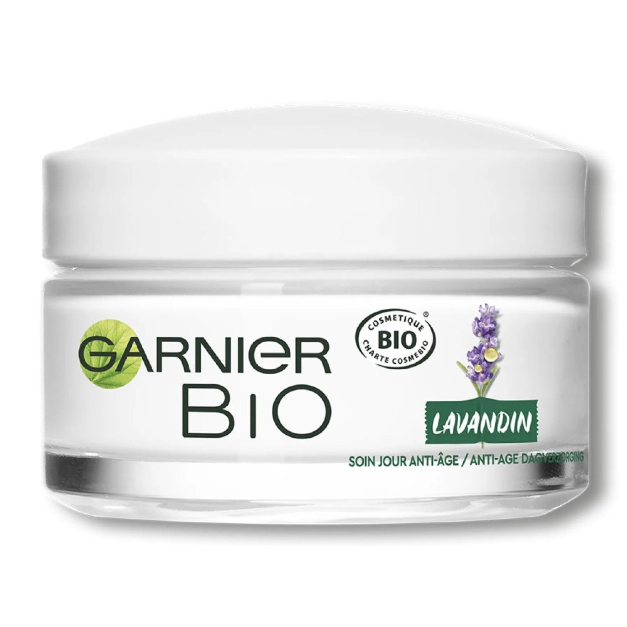 Voir la diapositive 2 : GARNIER BIO Soin jour anti-âge à l'huile de lavandin bio 50ml