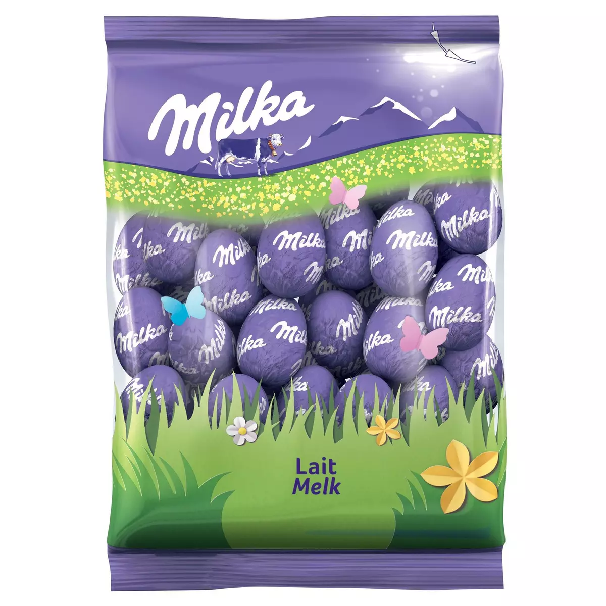 MILKA Petits œufs en chocolat au lait alpin 350g