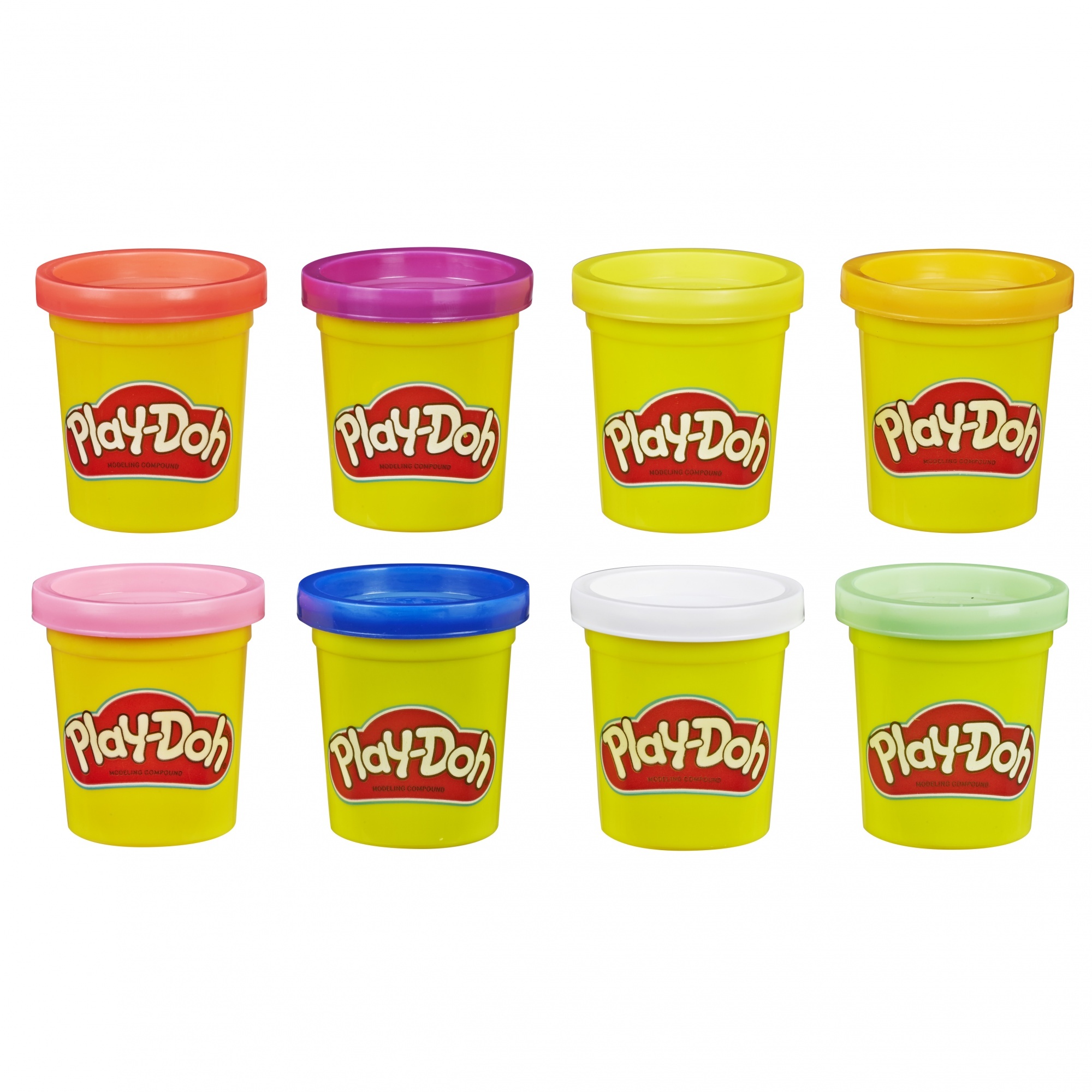 Voir la diapositive 5 : HASBRO Pâte à modeler Arc En Ciel x8 pots Play Doh