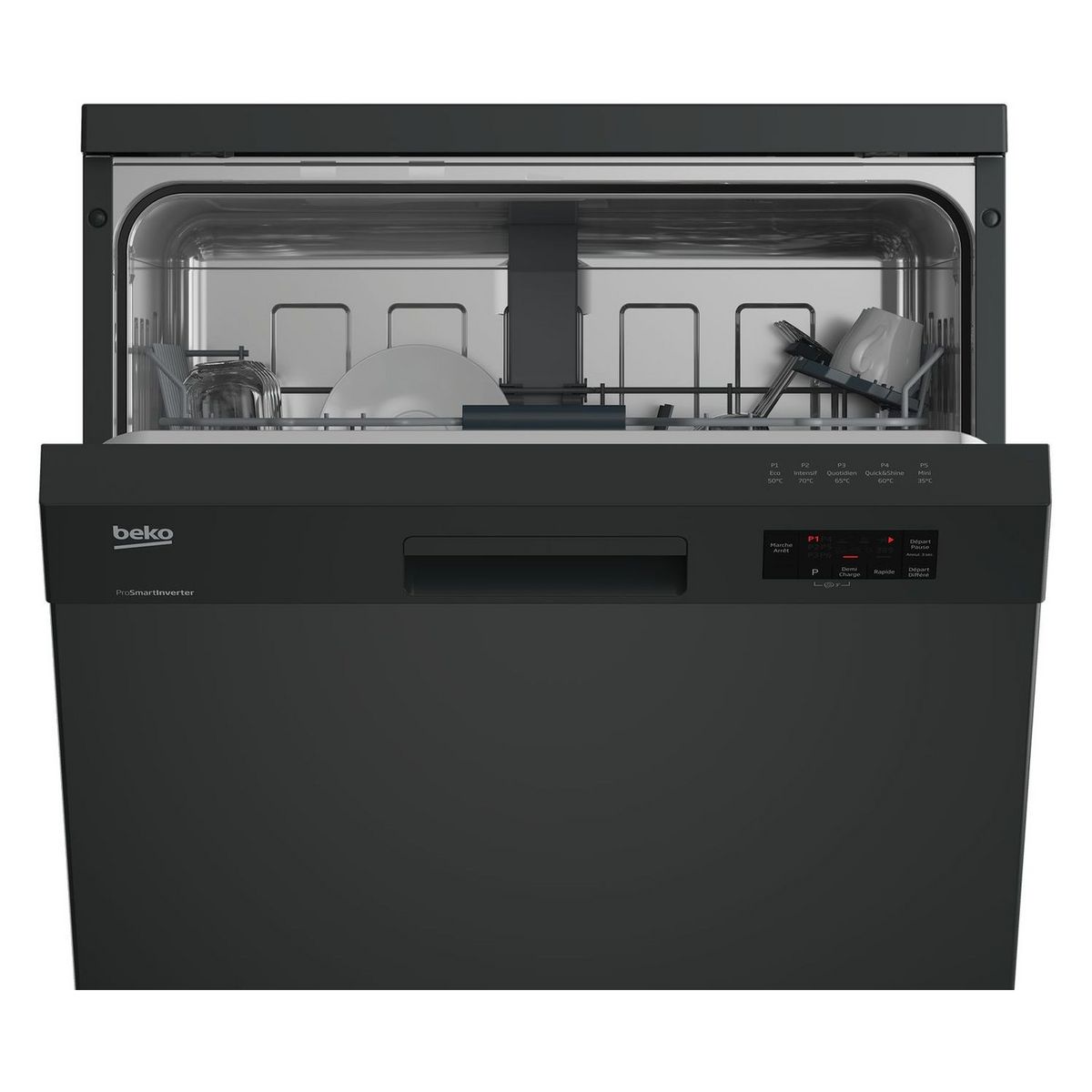 BEKO Lave-vaisselle pose libre DFN15320A, 13 couverts, 60 cm, 47 dB, 5 programmes